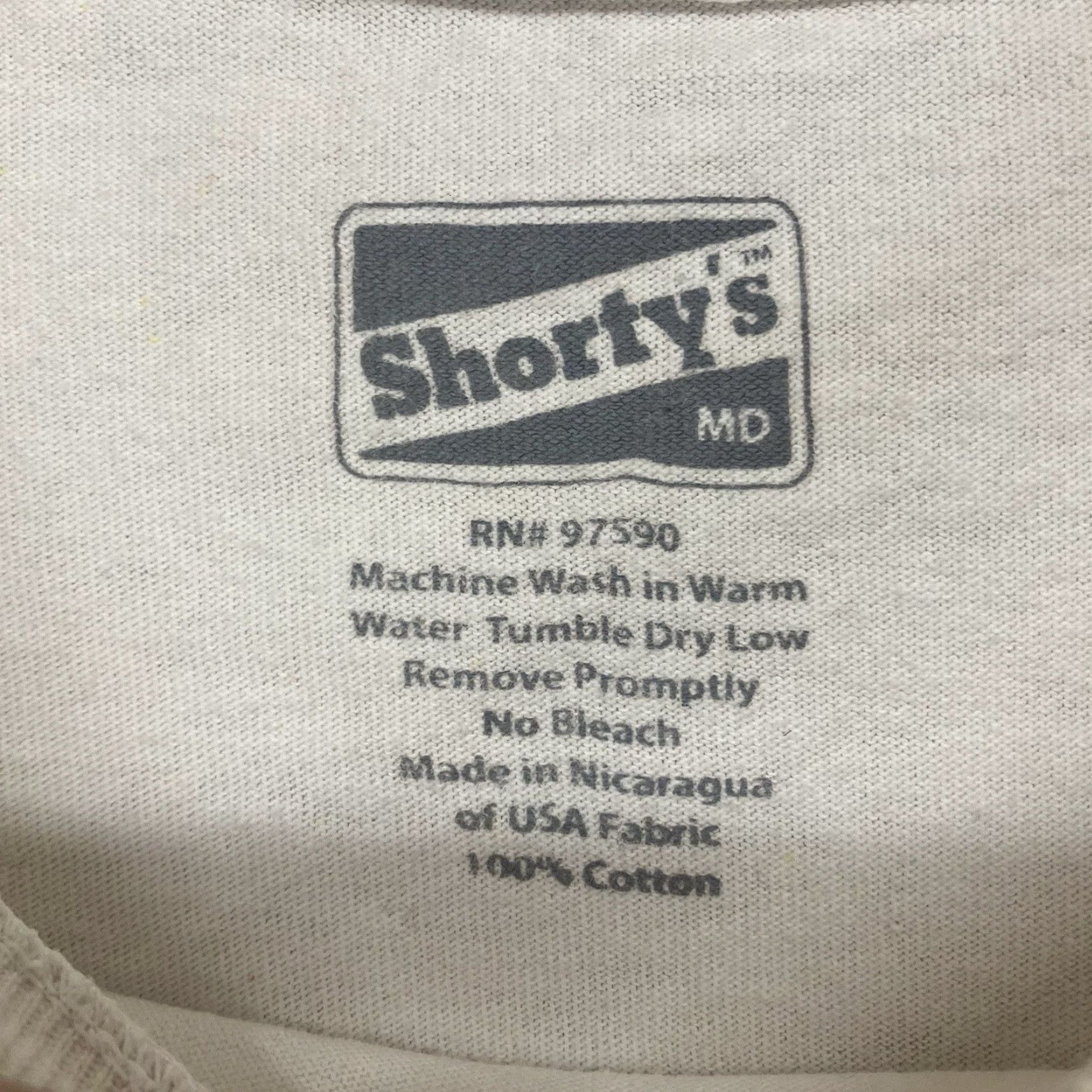 Vintage VINTAGE Shorty's Skateboard T-Shirt Men Medium White Logo Short Sleeves 90s Skateboarding Size US M / EU 48-50 / 2 - 3 Thumbnail