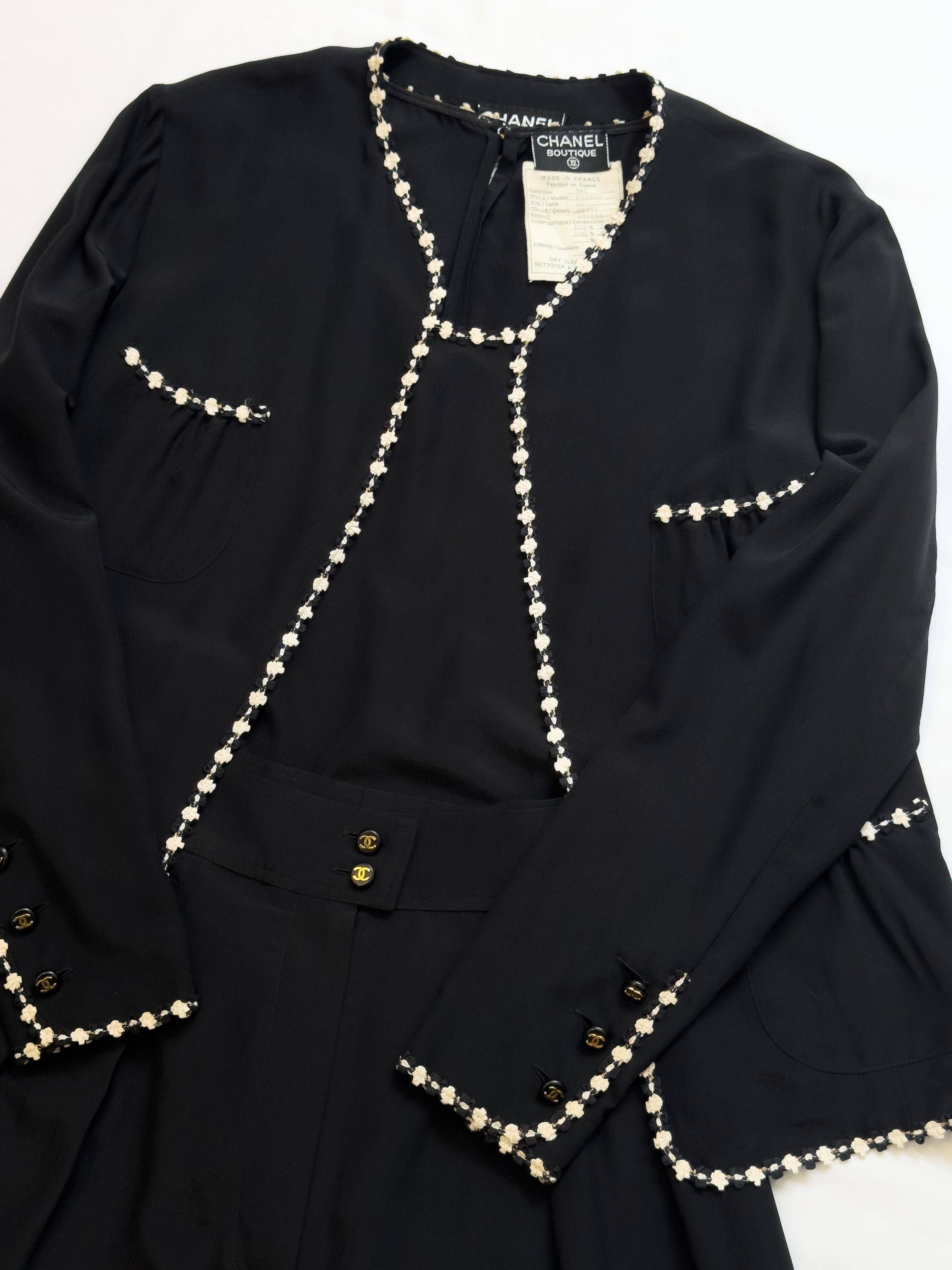 1994 CHANEL Cruise Collection Silk Three Piece