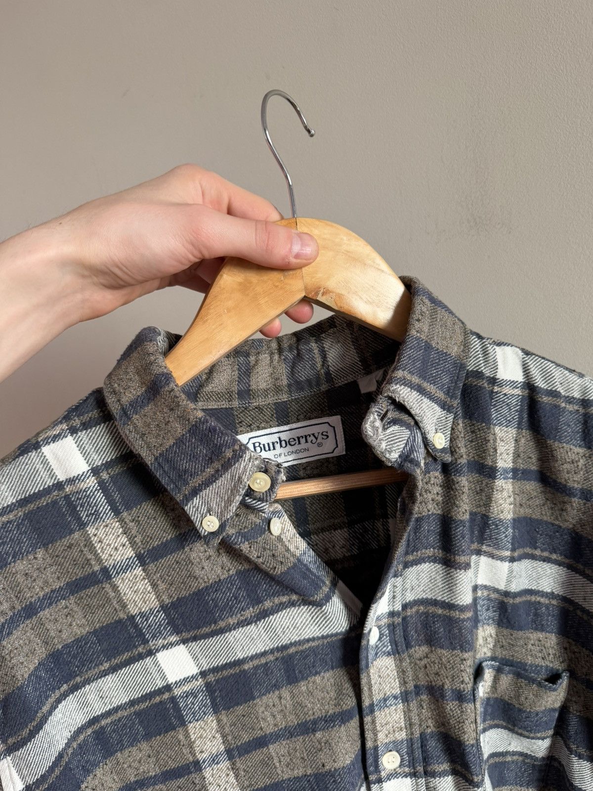 Burberry Burberrys Vintage Flannel Shirt Distressed Check Size US L / EU 52-54 / 3 - 8 Thumbnail