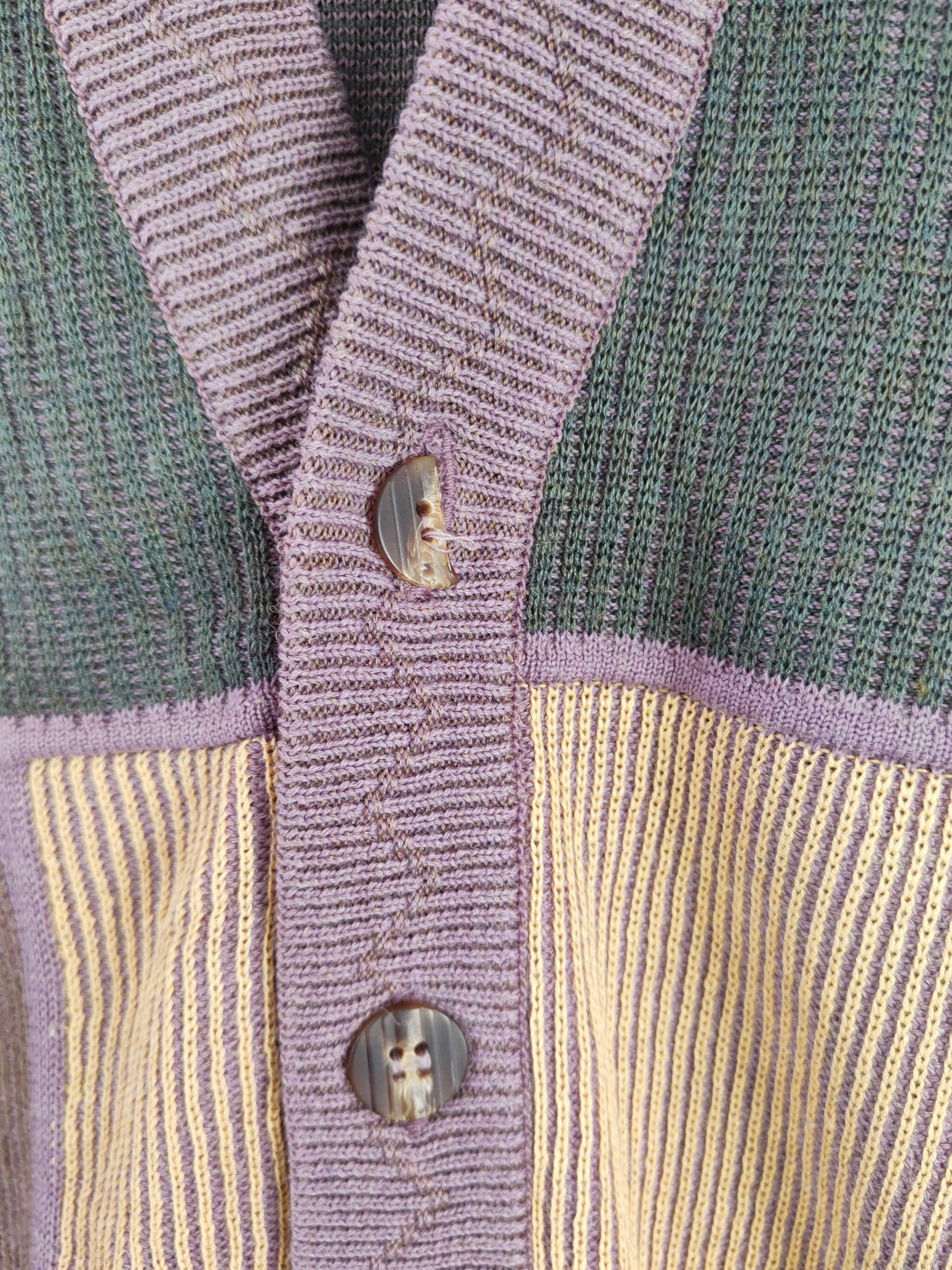 Japanese Brand Paco Rabanne Purple Knitwear Cardigan #W2243 Size US L / EU 52-54 / 3 - 3 Thumbnail