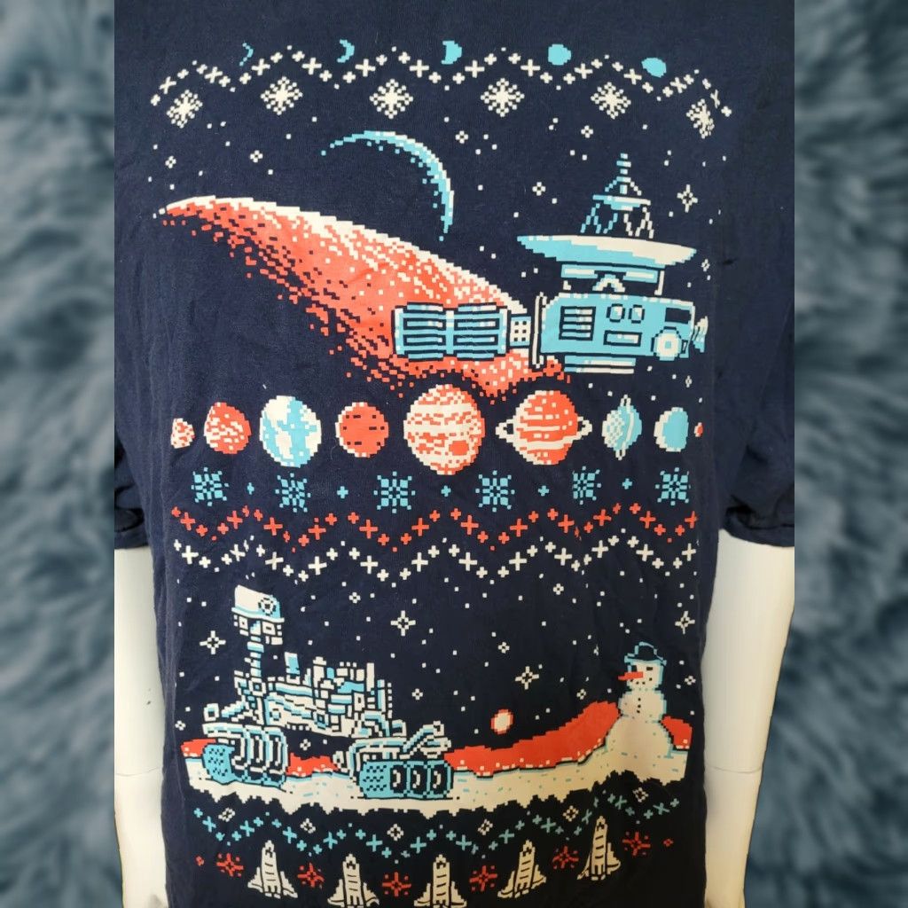 Etro VINTAGE Retro Sci Fi Pixel Ugly Christmas Holiday Sweater T Shirt 3XL XXXL 8 Bit Gamer Size US XXL / EU 58 / 5 - 1 Thumbnail