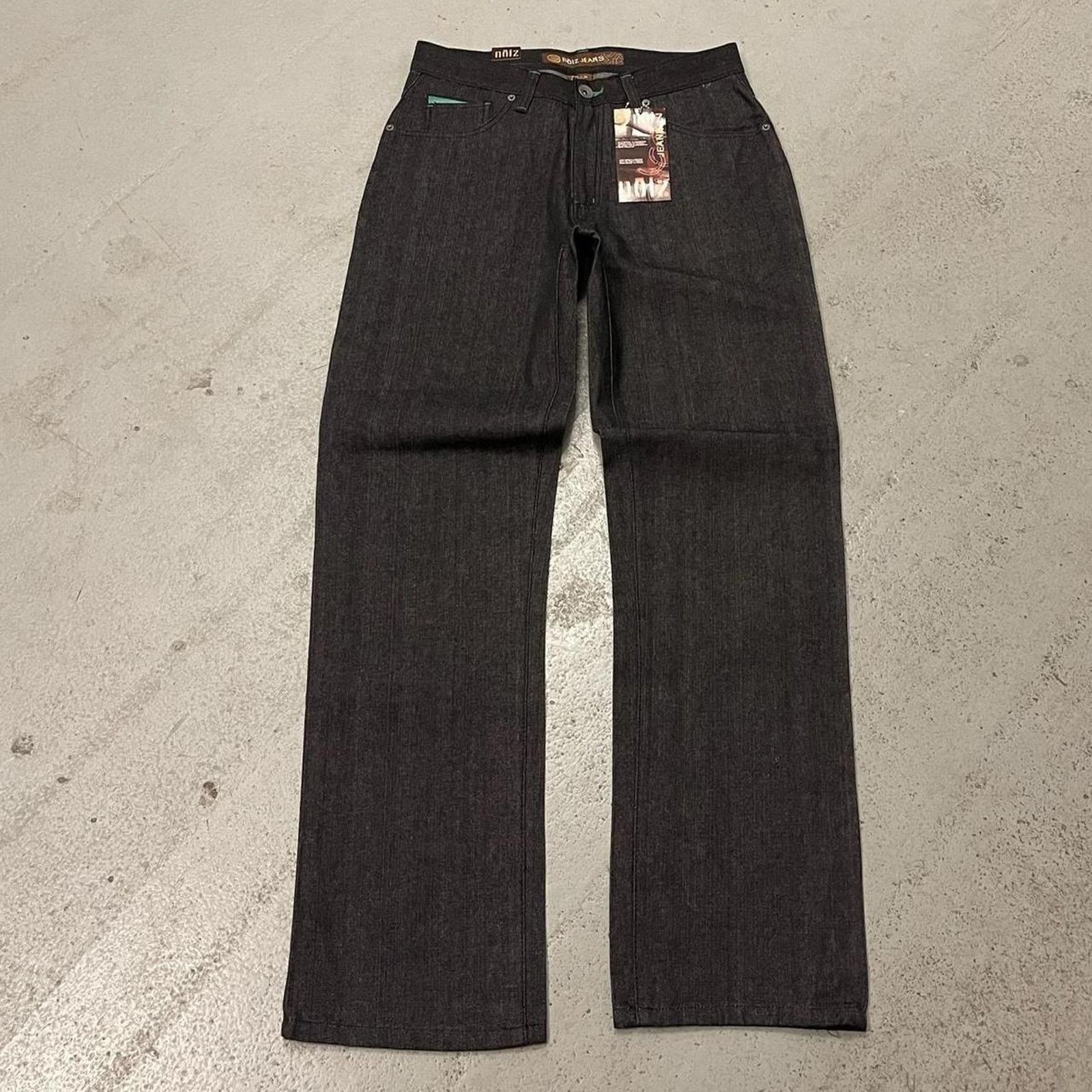 Vintage Vintage Noiz Grey Denim Baggy Jeans Green Pockets Mens 34x34 Size US 34 / EU 50 - 2 Thumbnail