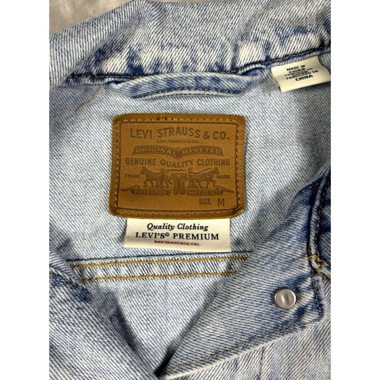 Levi's Levi's Jacket Women M Blue Denim Jean Zip Coat Cotton Western Trucker Size 32" / US 10 / IT 46 - 3 Thumbnail
