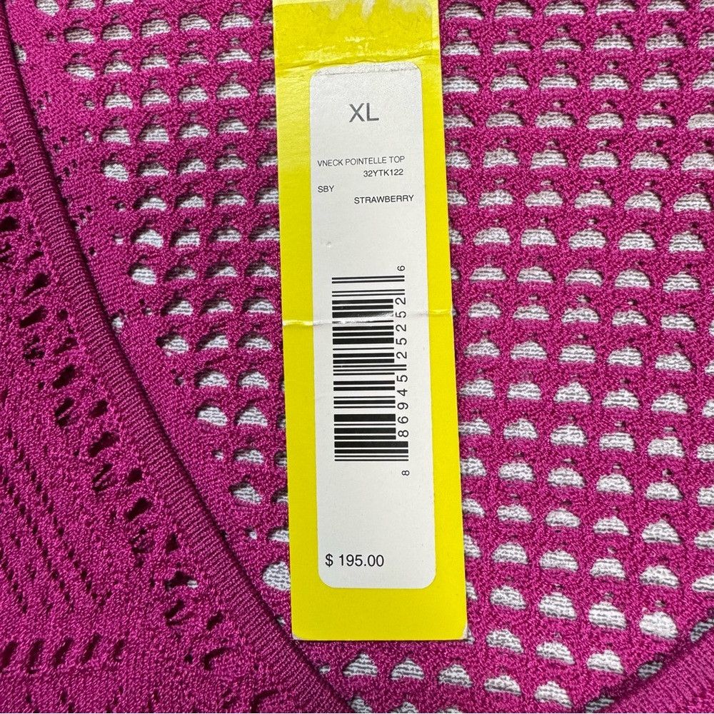 Other NWT New $195 Catherine Malandrino V-Neck Knit Strawberry To Size XL / US 12-14 / IT 48-50 - 8 Thumbnail