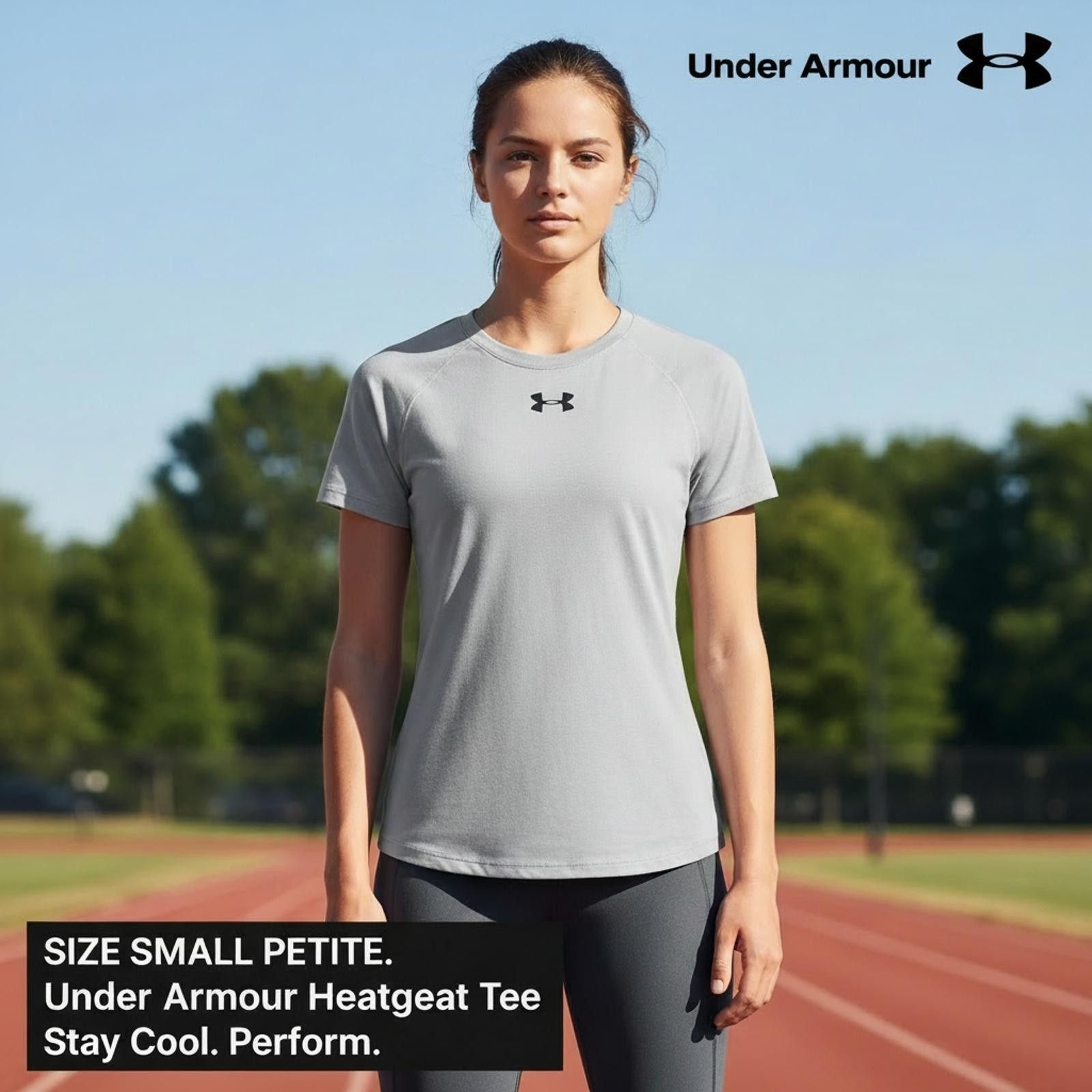 Under Armour Under Armour Women's HeatGear Small Petite Gray PerformanceT Size S / US 4 / IT 40 - 2 Thumbnail