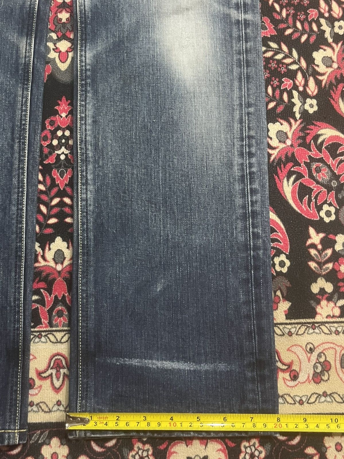 Vintage Vintage Lee Riders Blue Faded Distressed Straight Leg Jeans Size US 30 / EU 46 - 18 Thumbnail