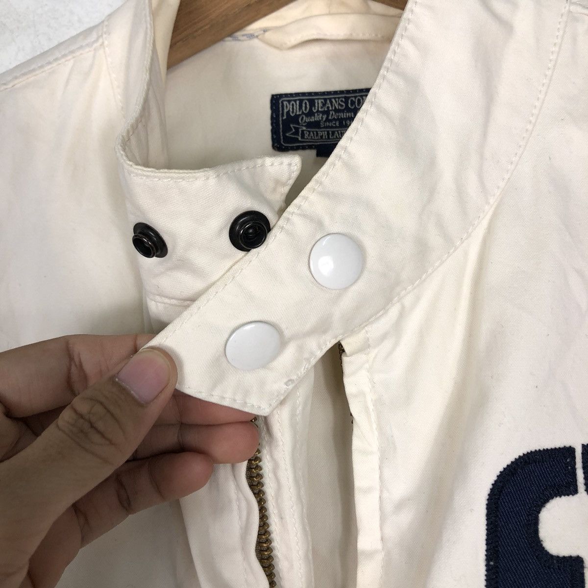 Polo Ralph Lauren Biker Jacket Zipper Ralph Lauren Mfg Polo Jeans Company Flag Size US M / EU 48-50 / 2 - 21 Thumbnail