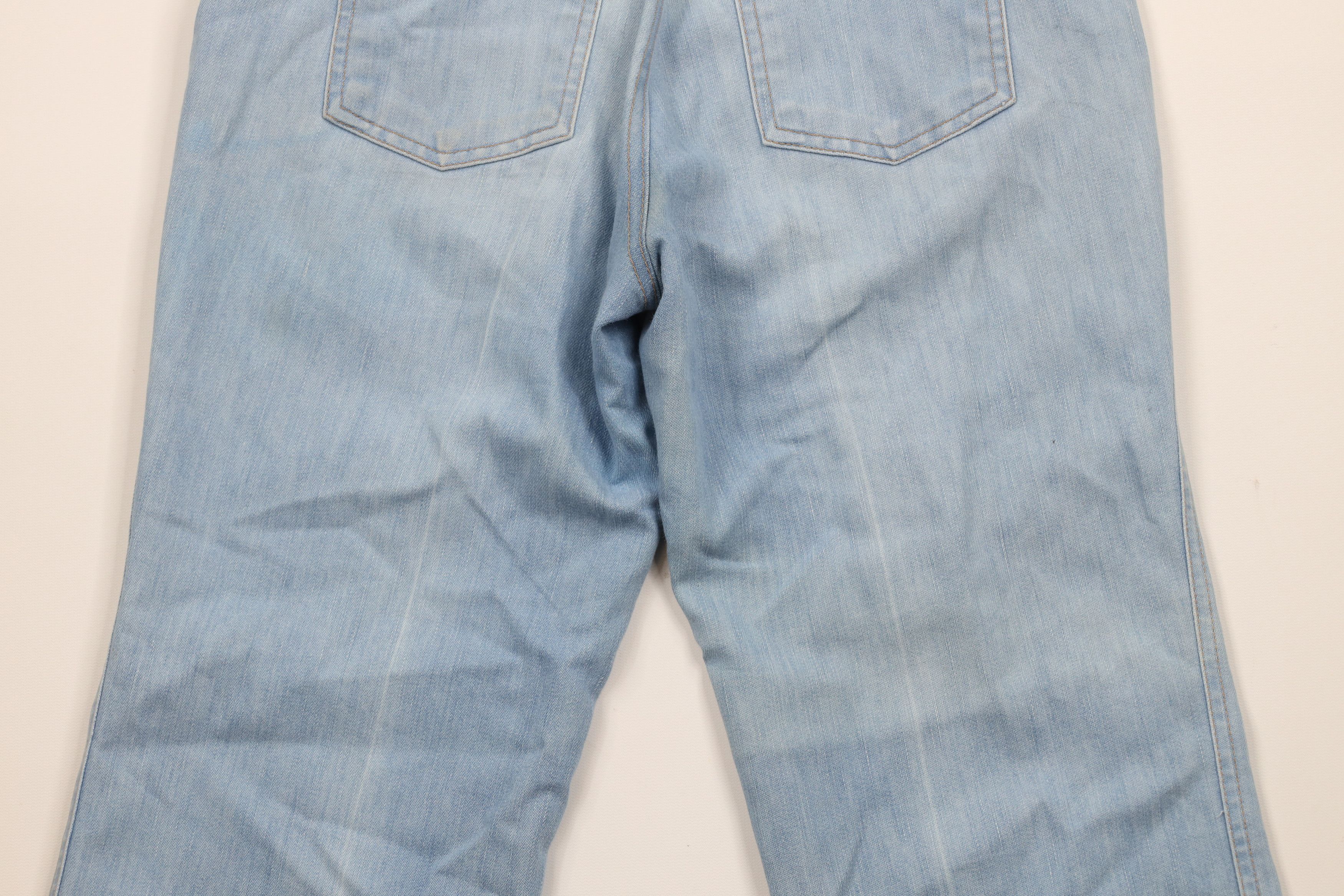 Vintage Vintage 70s Streetwear Flared Wide Leg Denim Jeans Blue USA Size 27" / US 4 / IT 40 - 14 Thumbnail