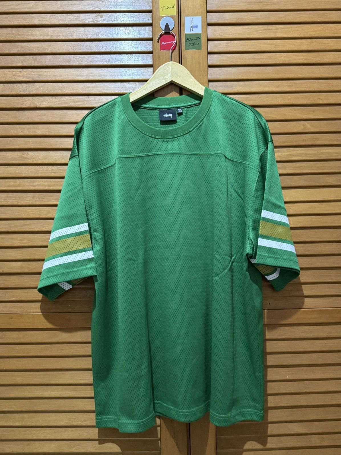 Stussy Stussy Mesh Crown Jersey Green Size US XXL / EU 58 / 5 - 3 Thumbnail