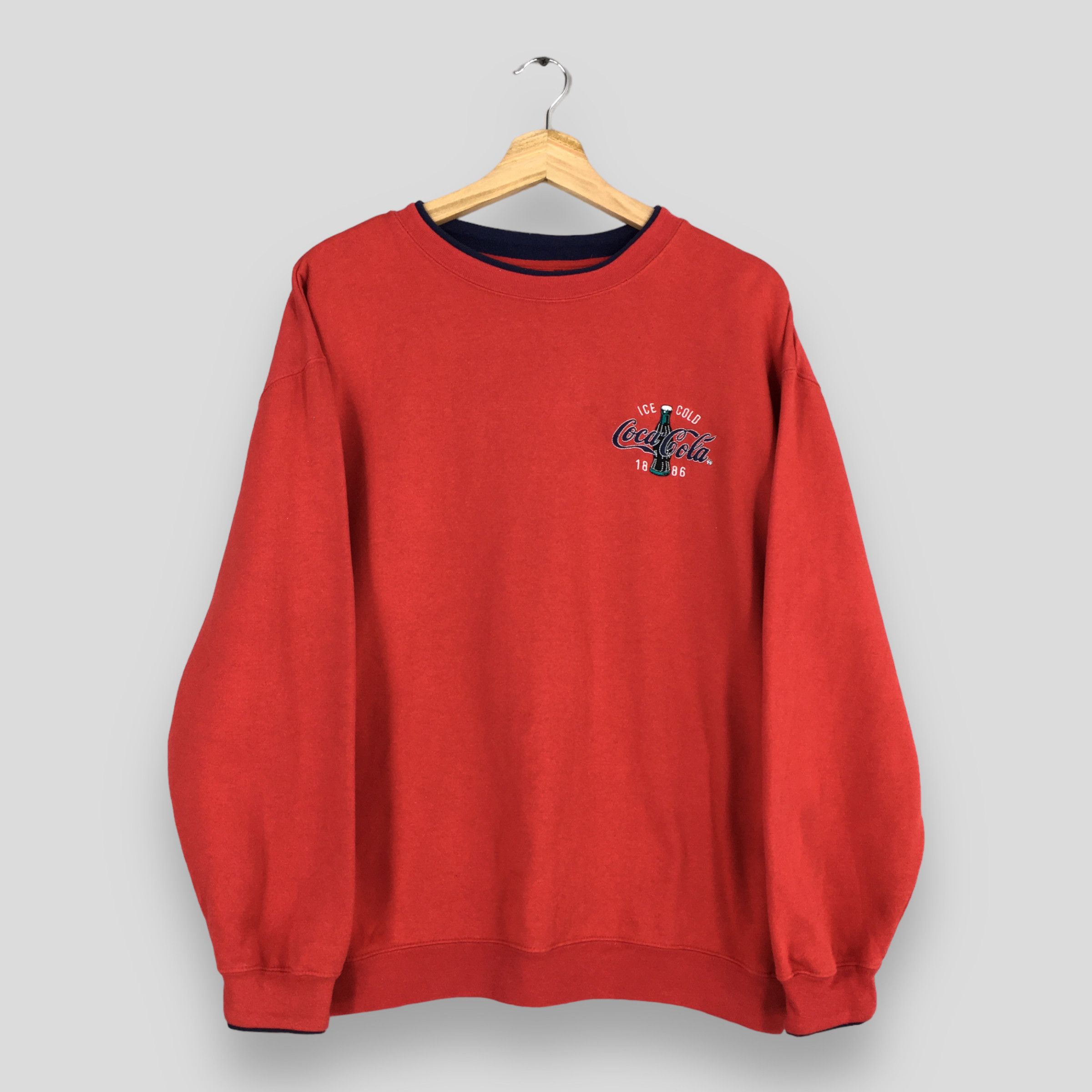 Coca Cola Vintage Coca Cola Embroidered Sweatshirt Large Size US L / EU 52-54 / 3 - 1 Thumbnail