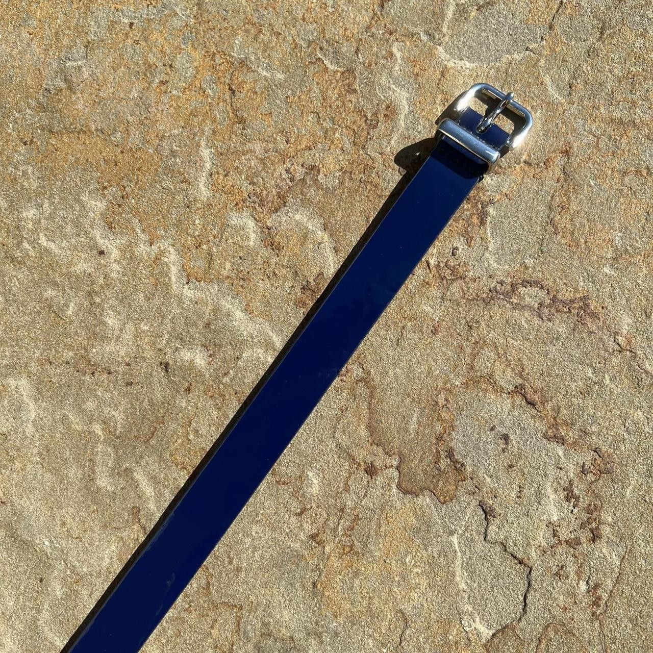 J.Crew Deep Blue Patent Leather Belt Size ONE SIZE - 3 Thumbnail