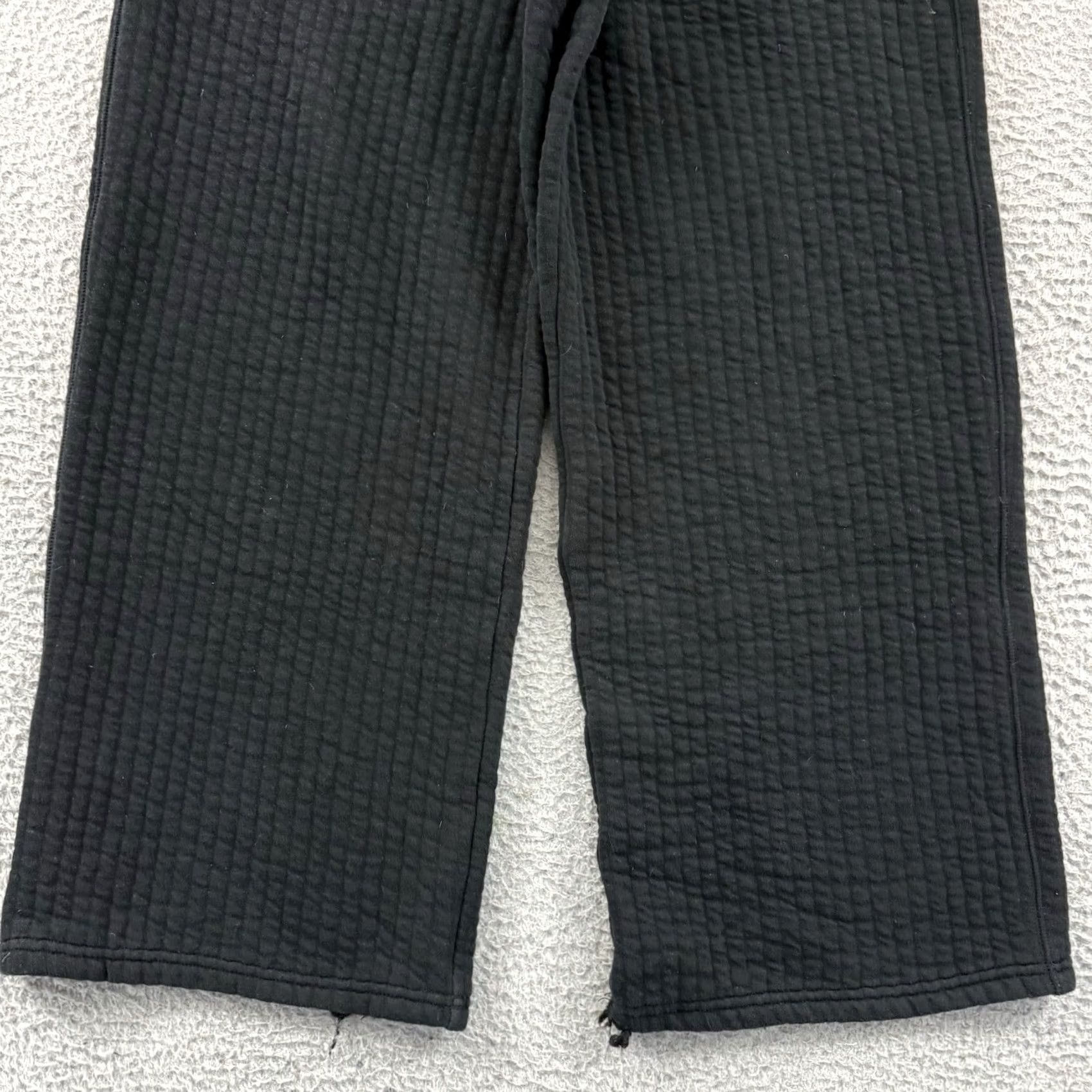 Vintage OFFLINE By Aerie Sweatpants Womens Small Short Black Wide Leg Lounge Casual Boho Size 28" / US 6 / IT 42 - 2 Thumbnail