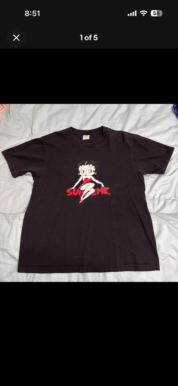 Supreme 2016 Supreme Betty Boop Black Short Sleeve Large Pre-owned Size US L / EU 52-54 / 3 - 1 Thumbnail