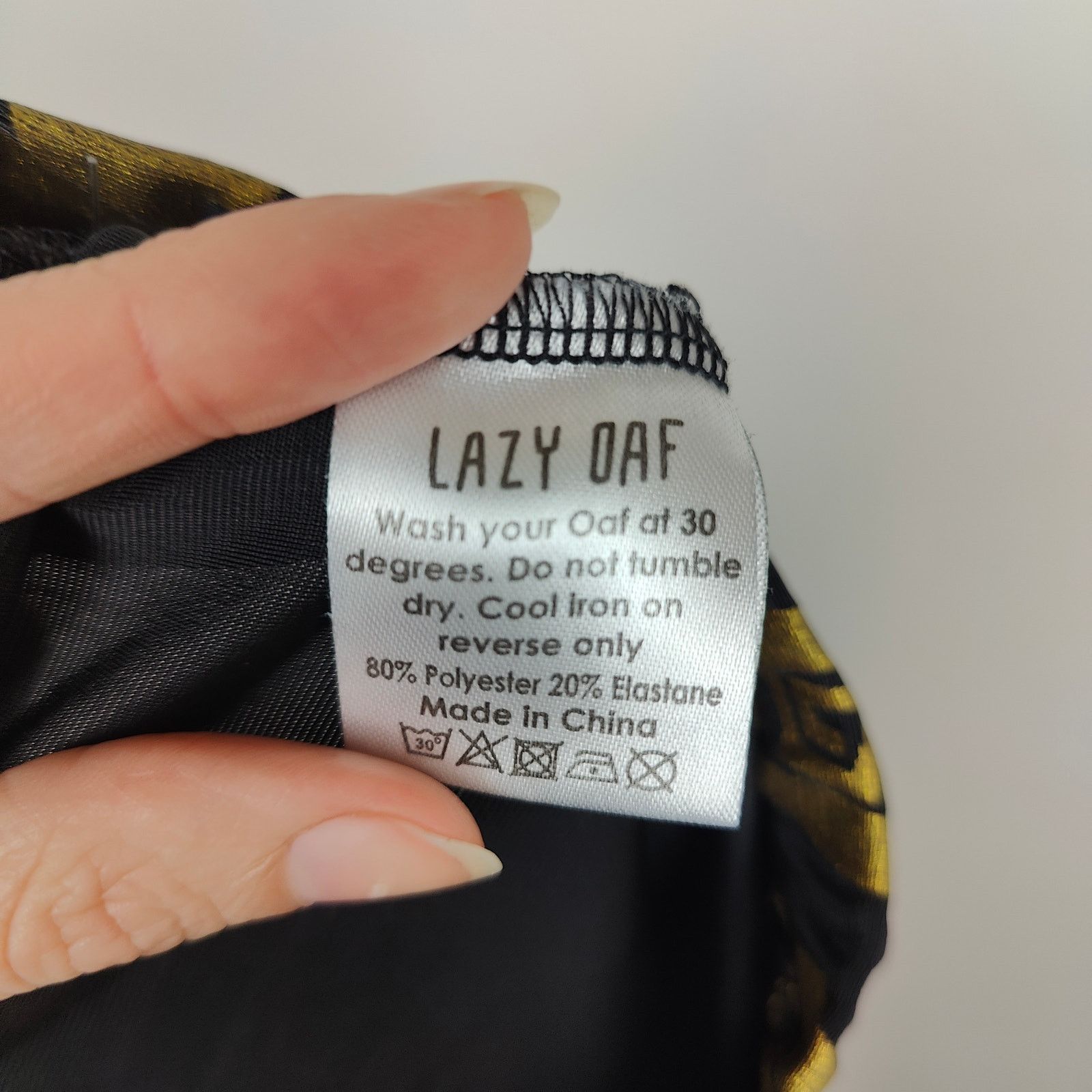 Lazy Oaf Lazy Oaf All Hail Leggings Womens Small Black Gold Size 27" / US 4 / IT 40 - 7 Thumbnail
