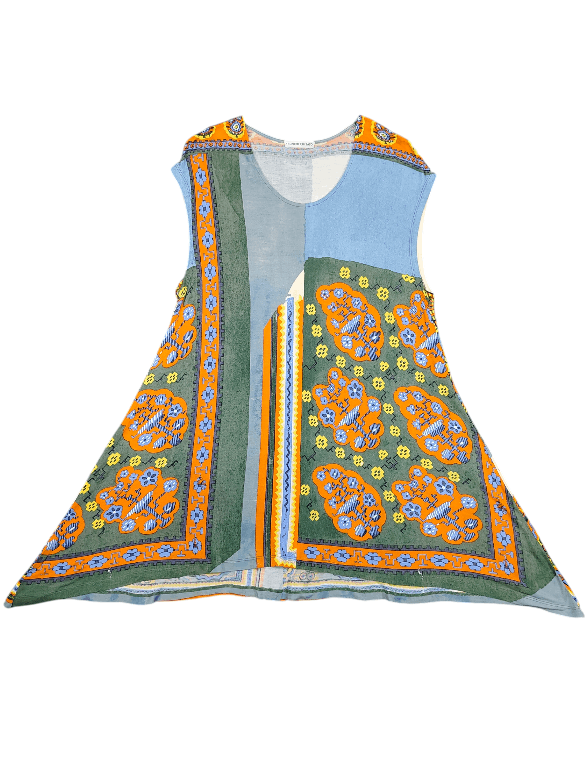 Tsumori Chisato Tsumori Chisato 🇯🇵 Graphic Panel Artwear Rayon Sleeveless Size L / US 10 / IT 46 - 6 Thumbnail