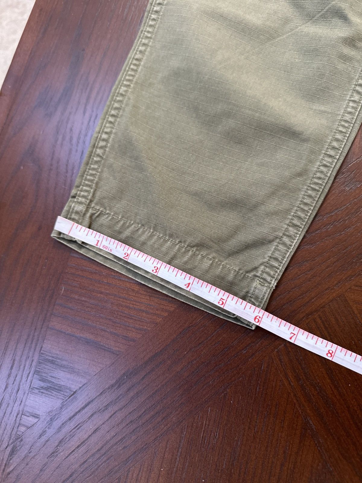 Orslow orSlow Olive Green Ripstop Pleated Easy Pants Size US 26 / EU 42 - 9 Thumbnail
