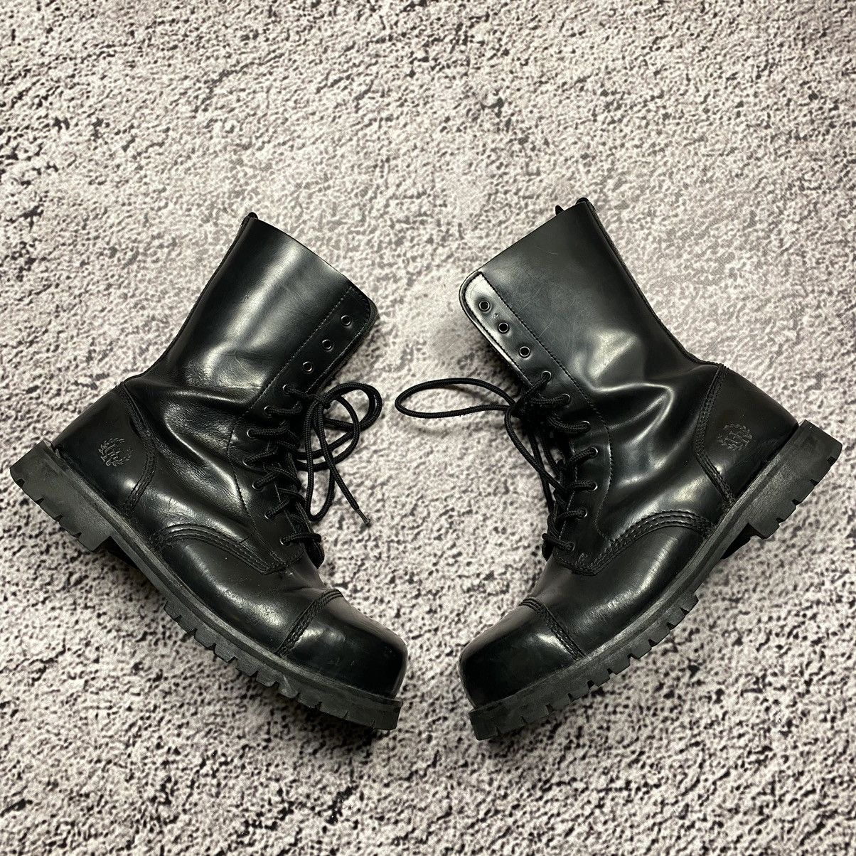 Pre-owned Avant Garde X Vintage High English Steel Toe Boots Like Dr Martens In Black