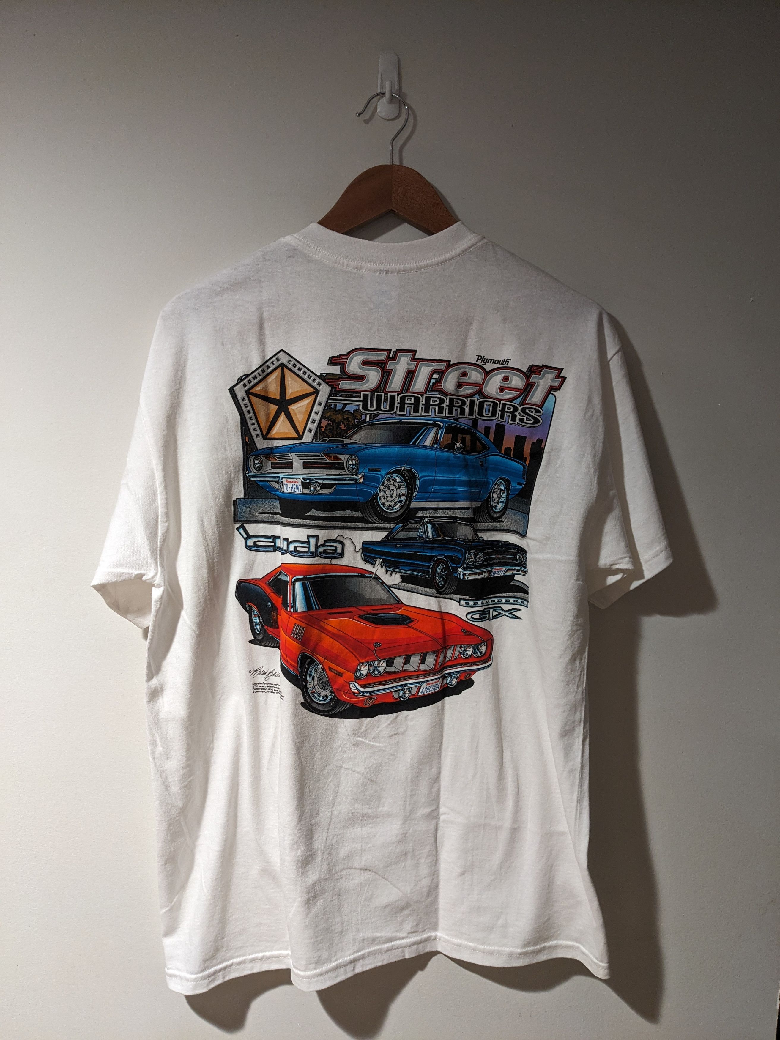 NASCAR × Vintage Vintage 2004 Street Warriors Plymouth Barracuda T-Shirt Size US L / EU 52-54 / 3 - 1 Thumbnail