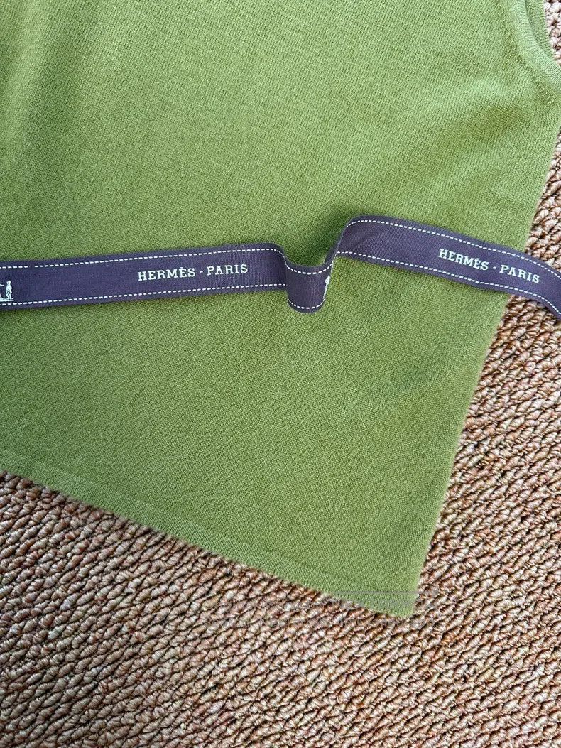 Hermes Hermes Cashmere Knit Sleeveless Top - Kiwi Green Size XS / US 0-2 / IT 36-38 - 3 Thumbnail