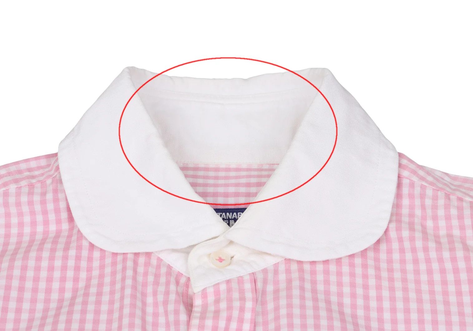 Junya Watanabe Pink and White Check Round Collar Long Sleeve Shirt Size US S / EU 44-46 / 1 - 3 Thumbnail