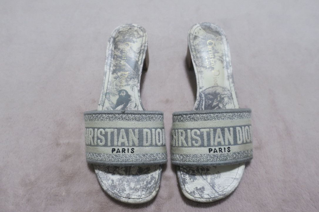 Dior Dior Dway Heeled Slide Embroidered Size US 6 / IT 36 - 2 Thumbnail