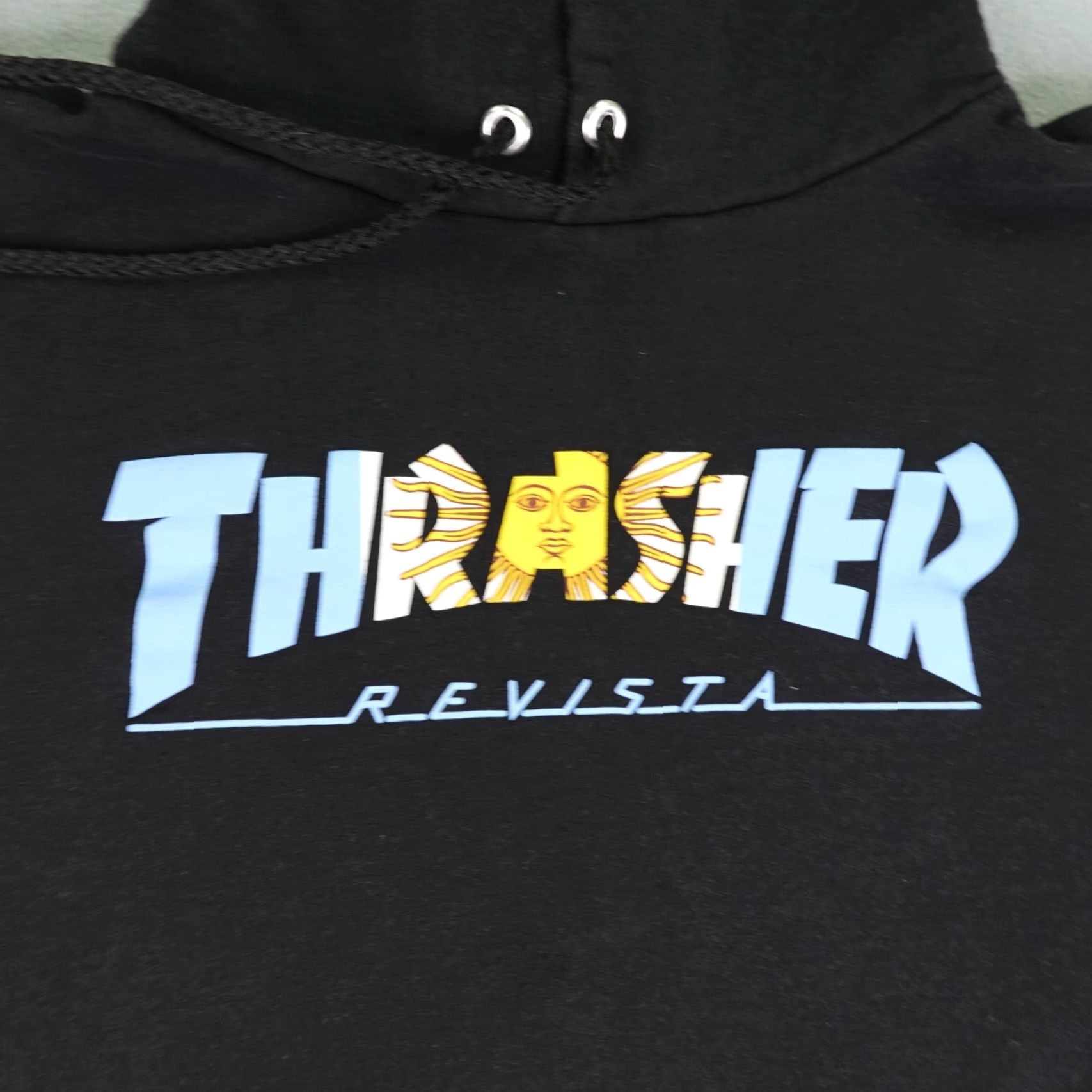 Thrasher VINTAGE Thrasher Hoodie Mens Small Black Pullover Sweatshirt Knit Logo Pockets Skater Size US S / EU 44-46 / 1 - 2 Thumbnail
