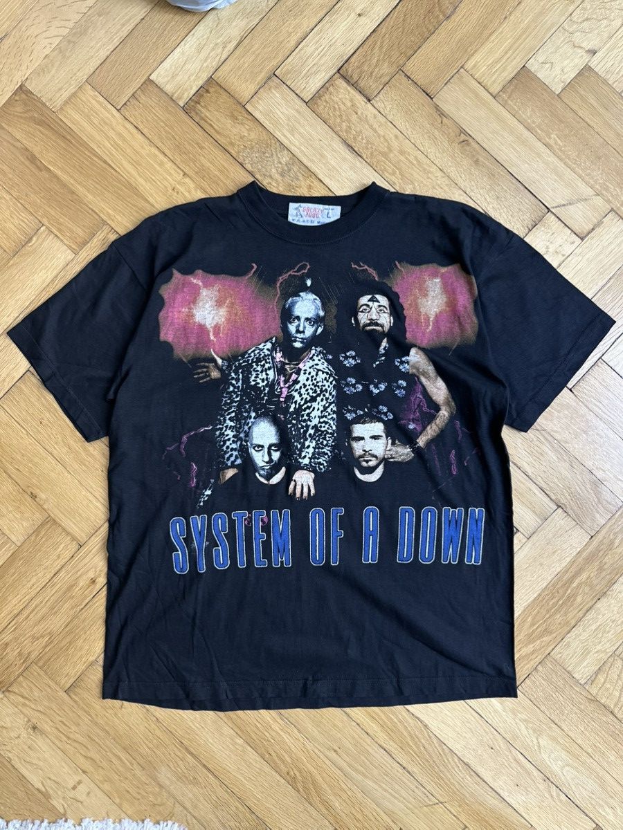Vintage System of a Down Toxic Twins 2000s Rare Rock Band T- Shirt Size US L / EU 52-54 / 3 - 1 Thumbnail
