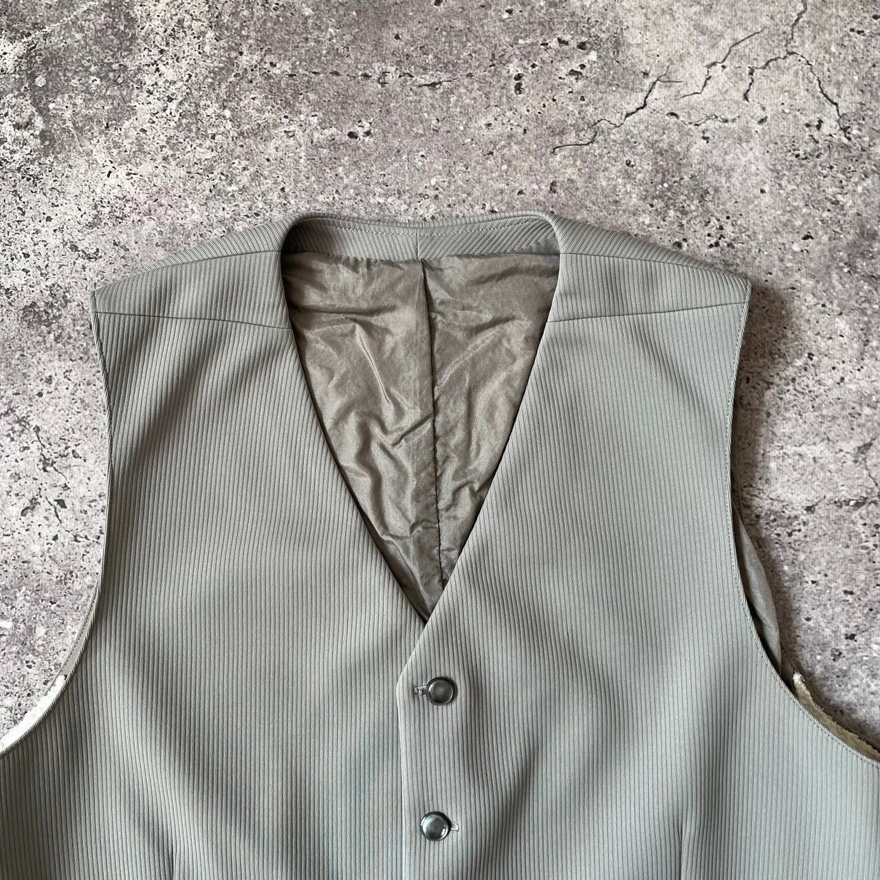 Designer × Vintage Vintage 90s Pearl Snap Tailor Formal Vest Size 48S - 3 Thumbnail