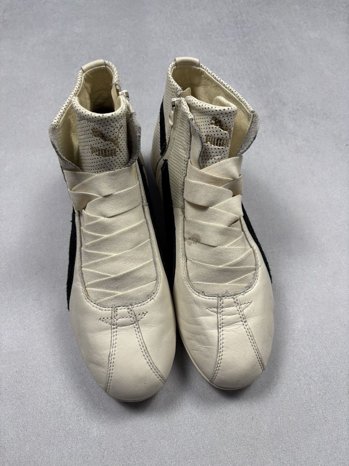 Puma 00s Puma Y2K Eskiva High Top Leather Sneakers Vintage Zip Size US 7.5 / IT 37.5 - 2 Thumbnail