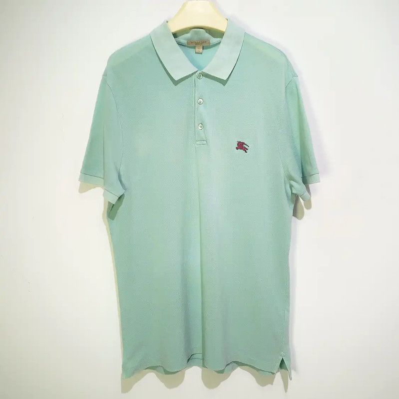 Burberry Burberry Light Blue Cotton Polo T-shirt for Women Size XL / US 12-14 / IT 48-50 - 1 Thumbnail