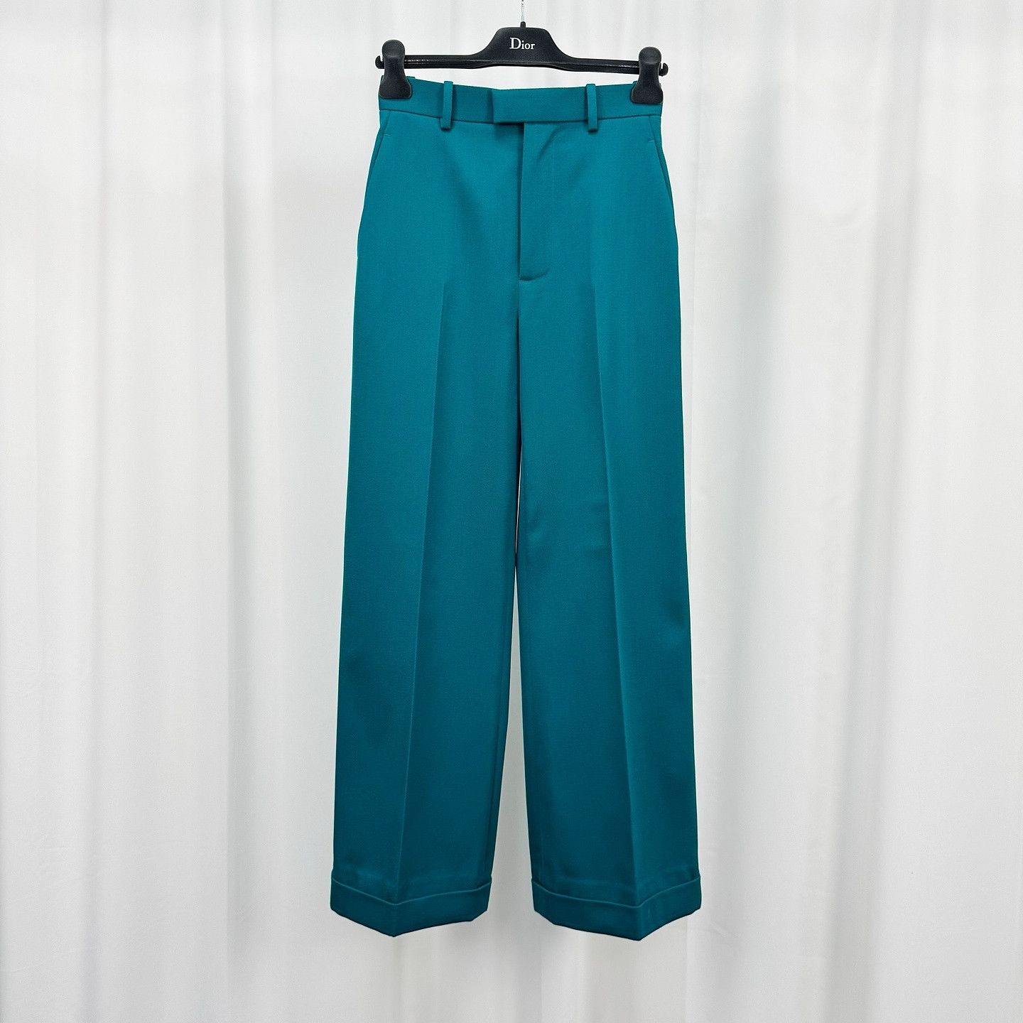 Bottega Veneta Bottega Veneta Green Wool Pants Size 36 Size 25" / US 0 / IT 36 - 1 Thumbnail