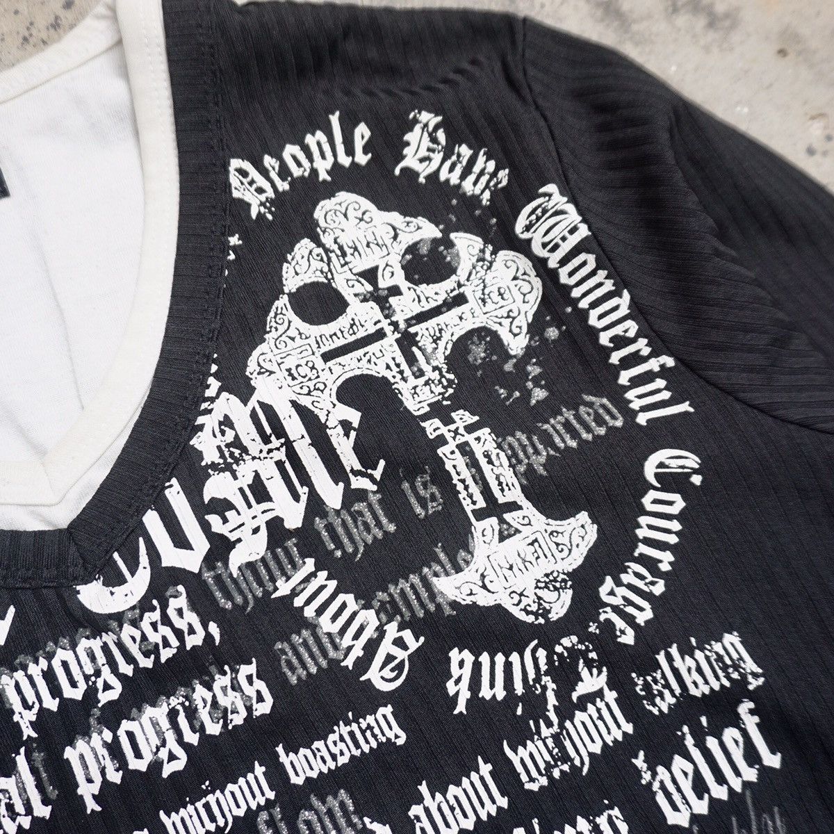 Japanese Brand Y2K time step poem longsleeve Size US M / EU 48-50 / 2 - 5 Thumbnail
