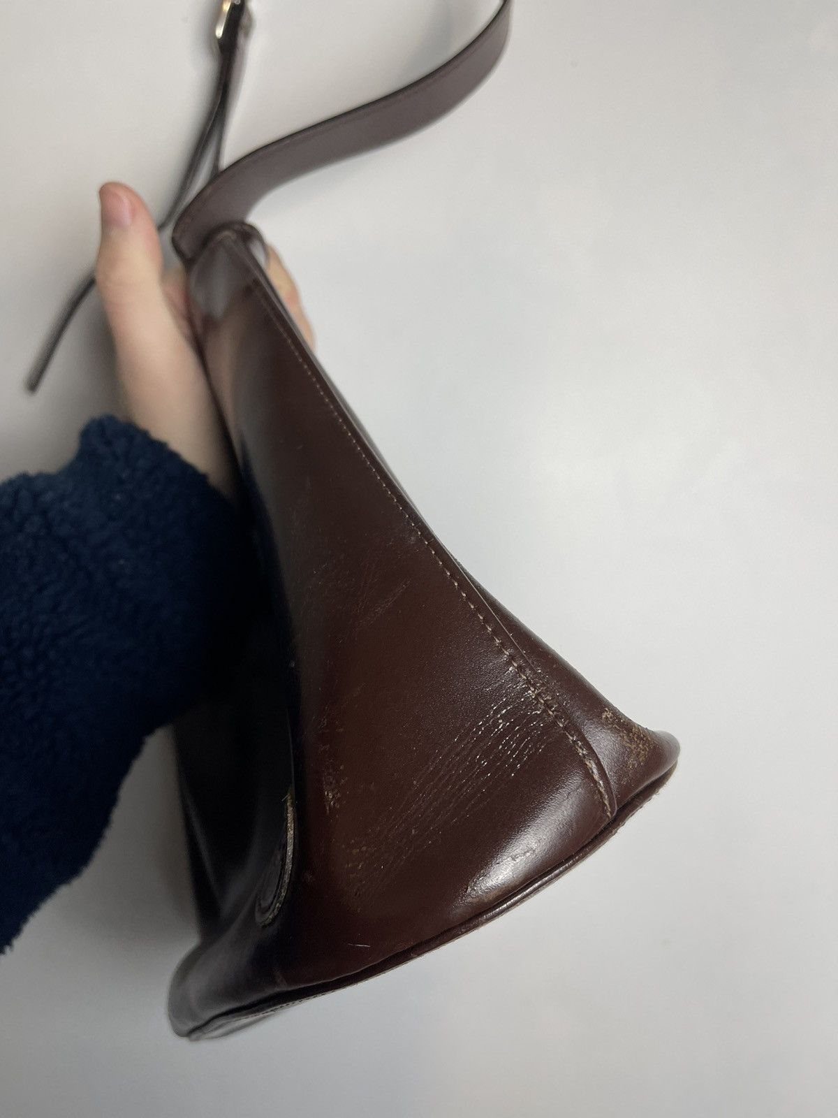 Longchamp LONGCHAMP Large Brown Leather Silver Toggle Shoulder Bag EUC Size ONE SIZE - 6 Thumbnail