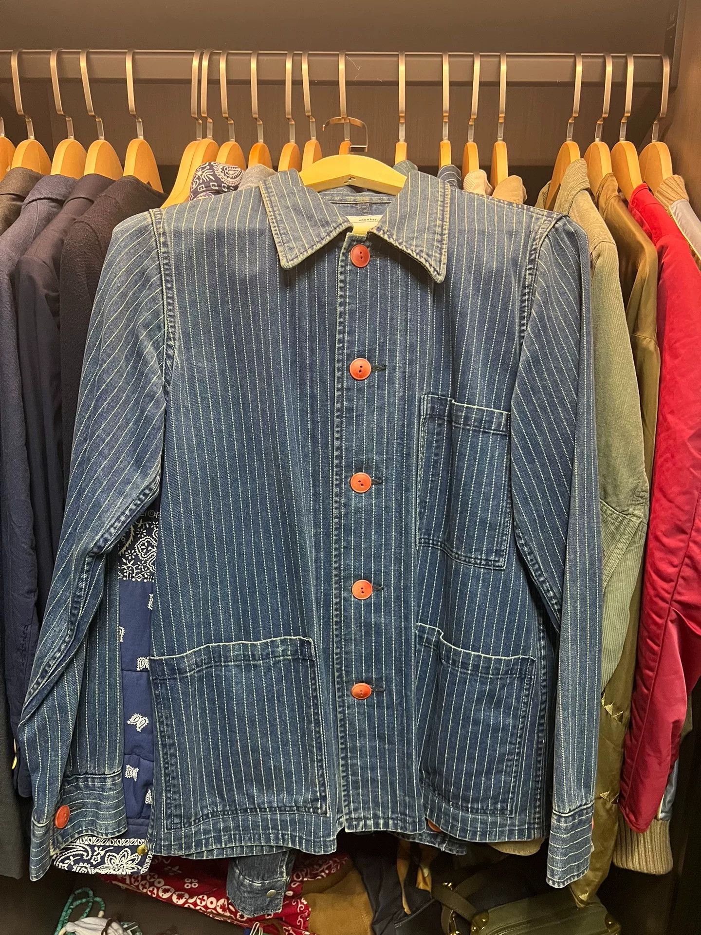 Visvim visvim red button denim jacket Size US M / EU 48-50 / 2 - 1 Thumbnail