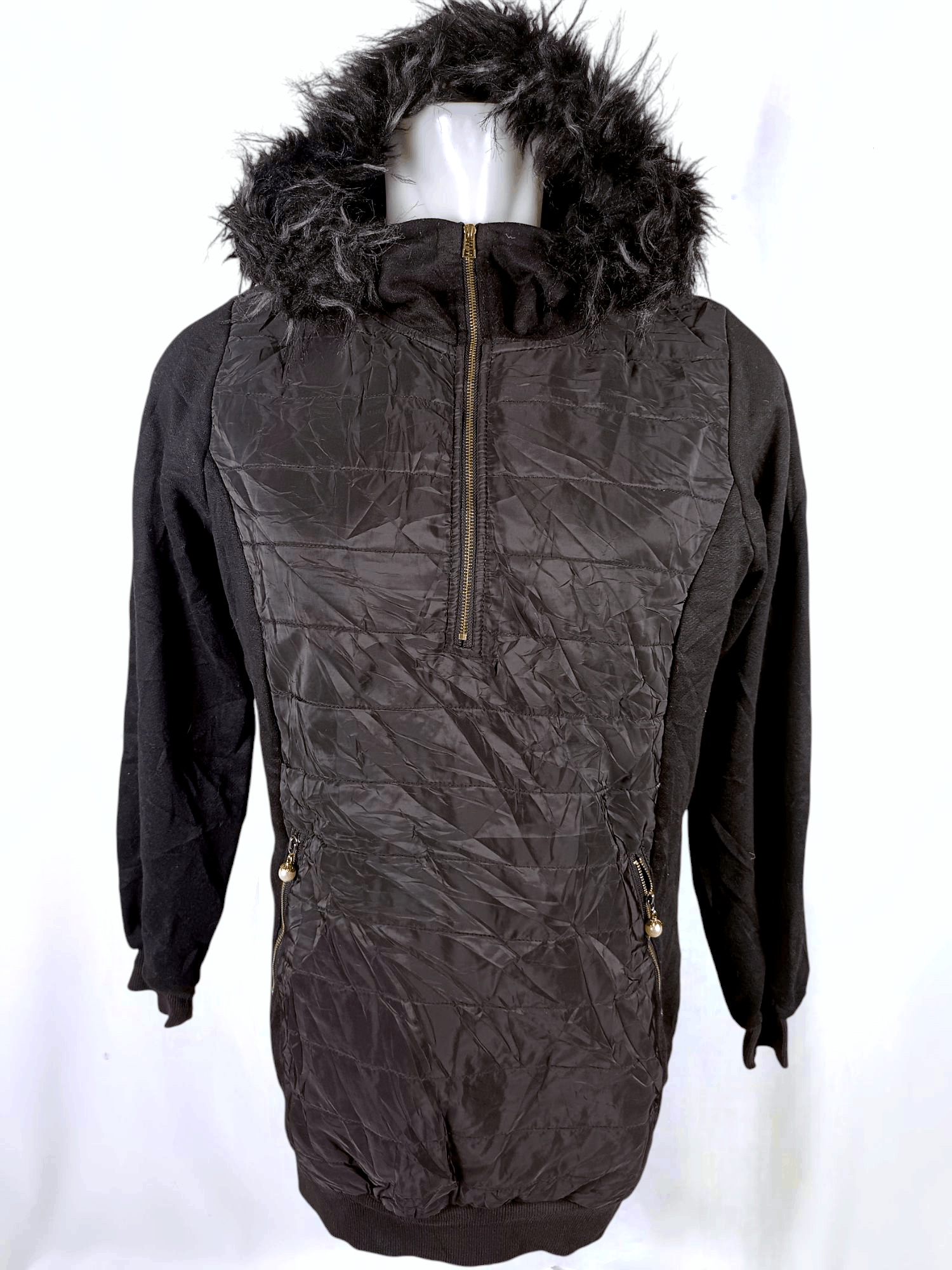 Other Crazy Black Half Zipper Fur Hoodie Lgb Style Size US L / EU 52-54 / 3 - 1 Thumbnail