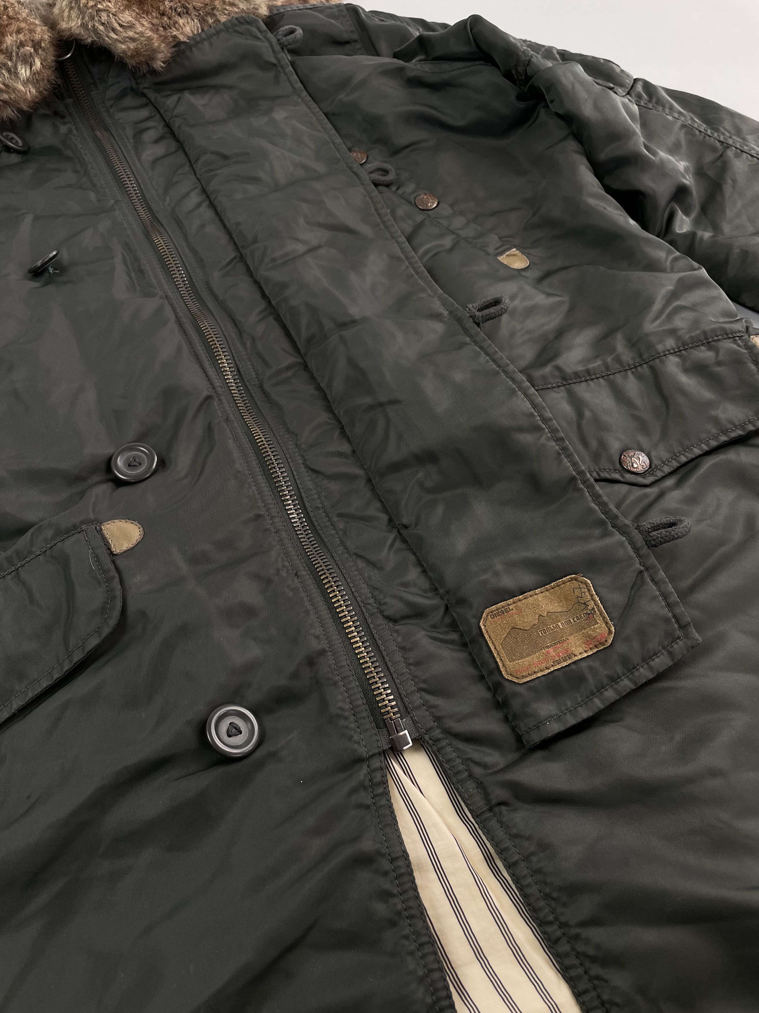 Diesel × Vintage Diesel n-2B jacket khaki y2k Size US XL / EU 56 / 4 - 8 Thumbnail