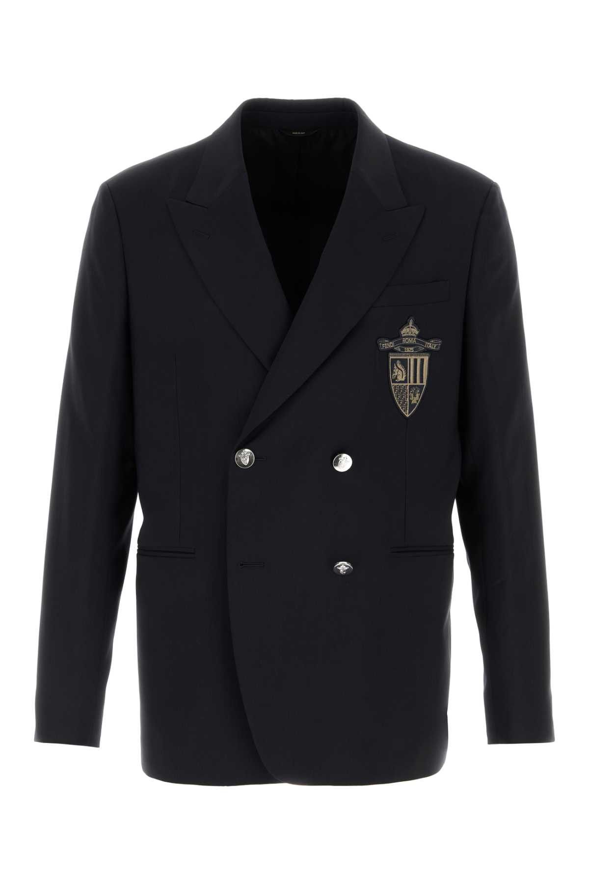 【送料&関税込】Fendi Midnight Blue Wool Blazer Blue Wool Jacket with Peak Lapels - Fendi - Men | WE IN STYLE