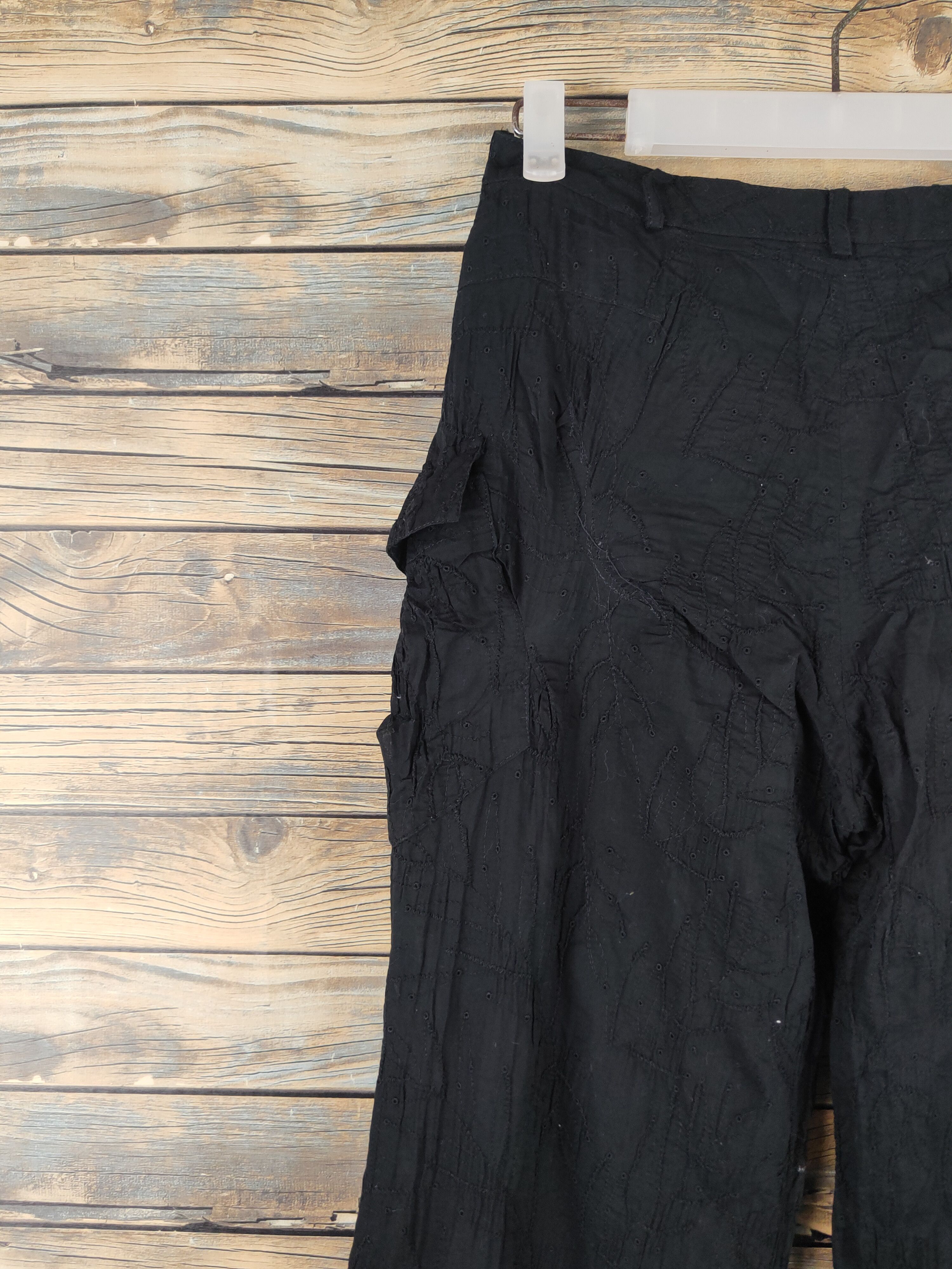Japanese Brand DL Cosa-Nostra Black Multipocket Cargo Pants #46-063 Size 26" / US 2 / IT 38 - 8 Thumbnail