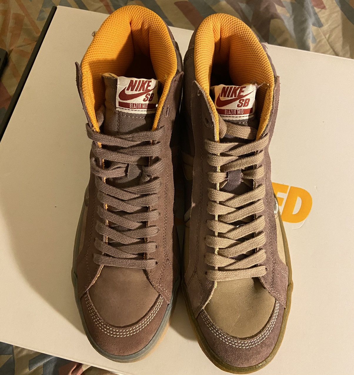 New Nike SB Zoom Blazer Mid Premium Plus Brown Gum Leather