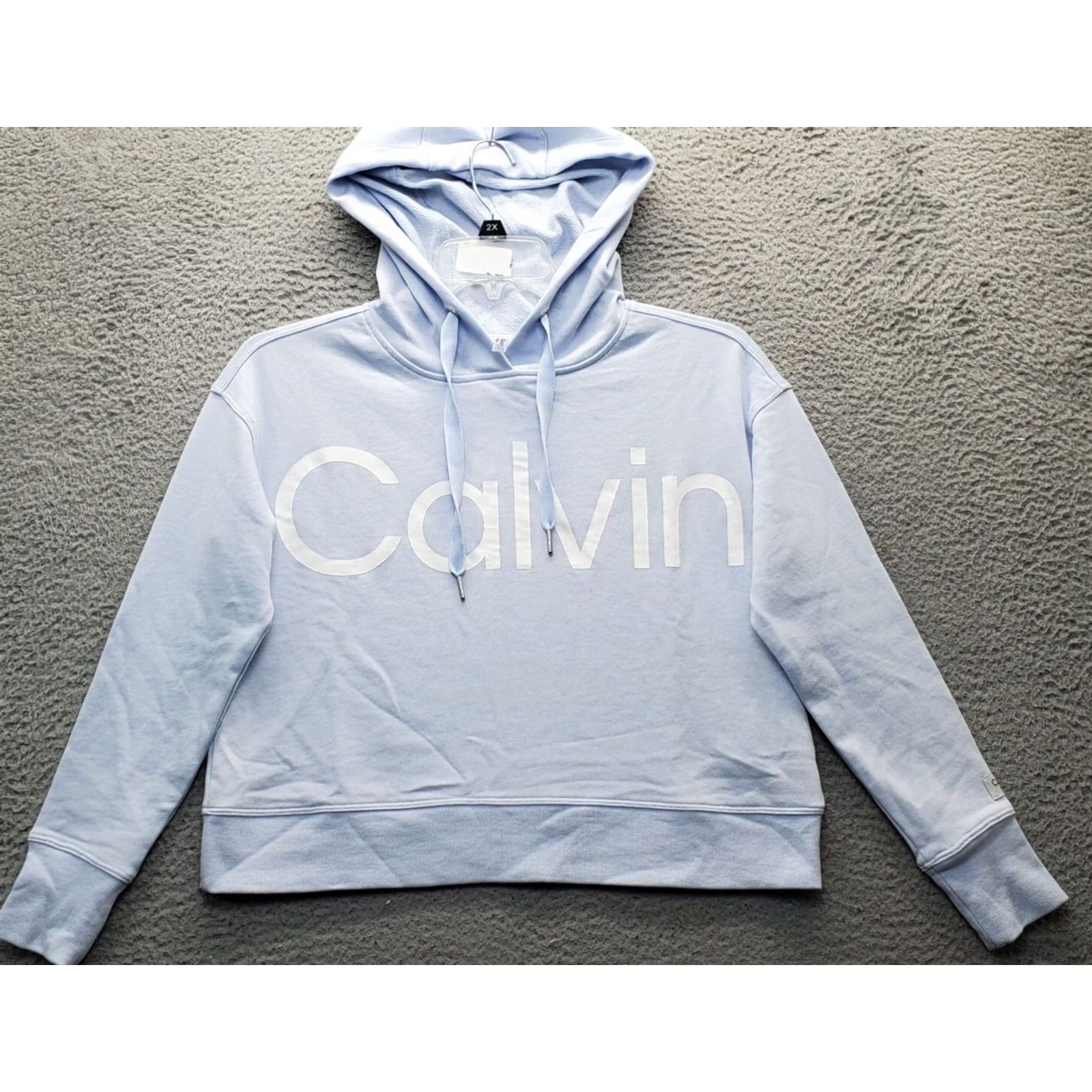 Calvin Klein Calvin Klein Performance Hoodie Womens XS Multi Spell Out Drawstring Pullover Size XS / US 0-2 / IT 36-38 - 2 Thumbnail