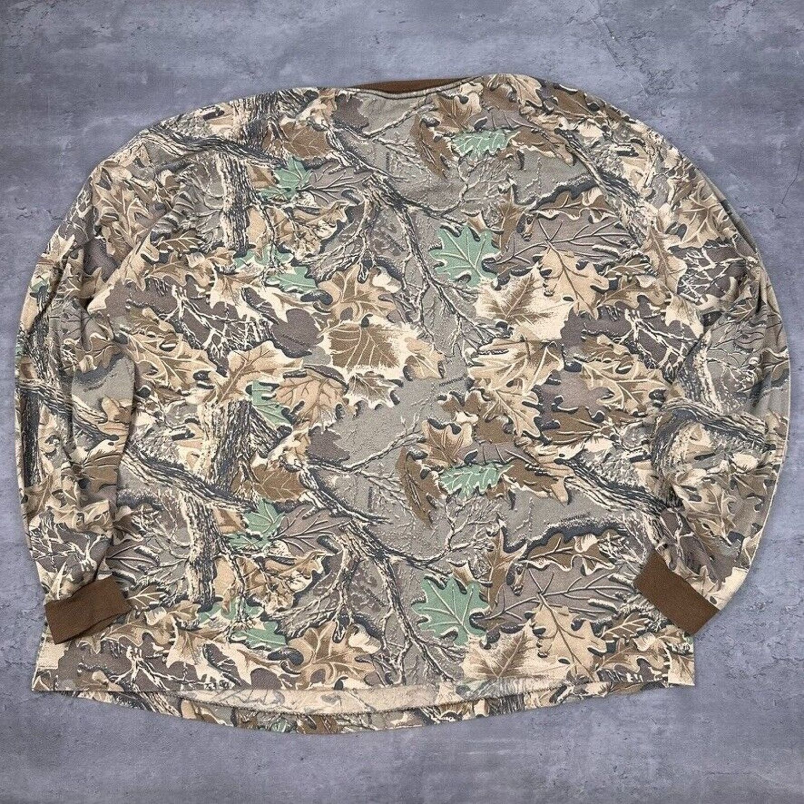 Vintage Vintage Advantage Tree Leaf Camo Long Sleeve Pocket T Shirt Size US XXL / EU 58 / 5 - 5 Thumbnail