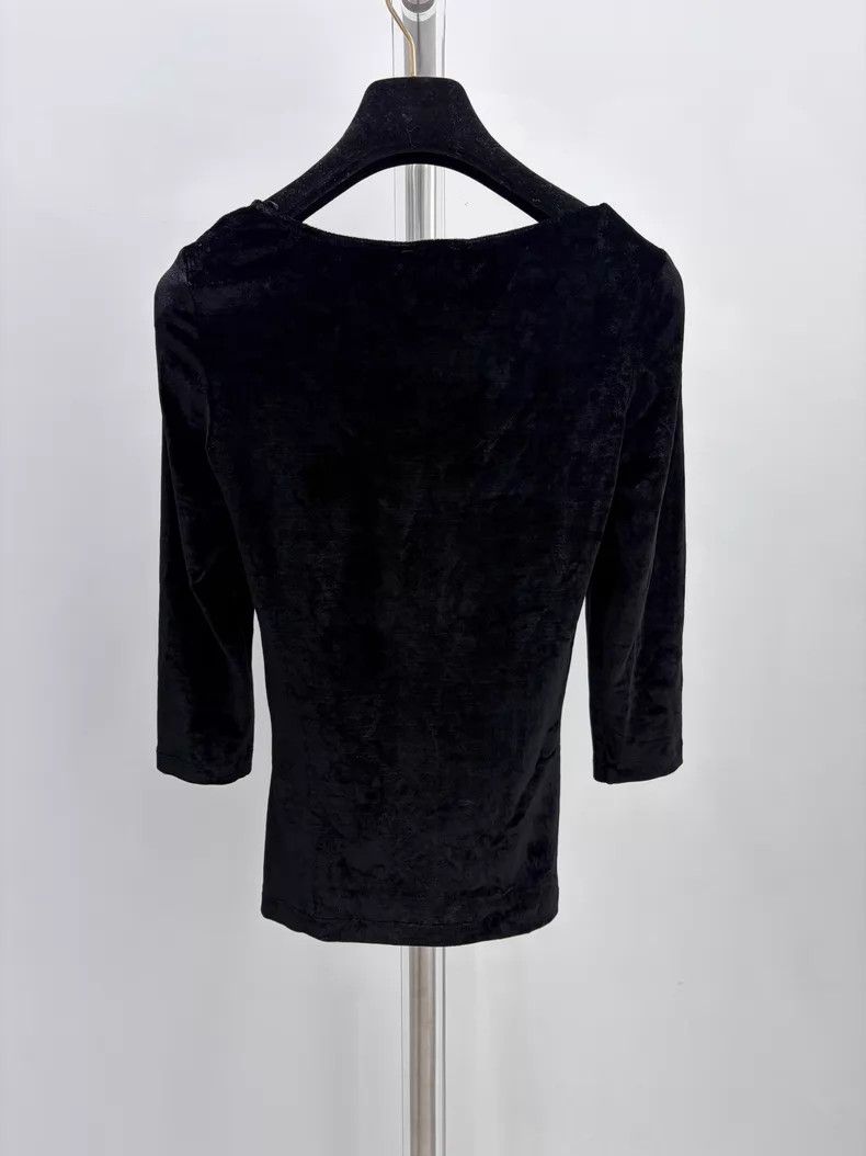 Chanel Chanel Hidden black velvet bow short sleeves Size XXS / US 00 / IT 34 - 3 Thumbnail