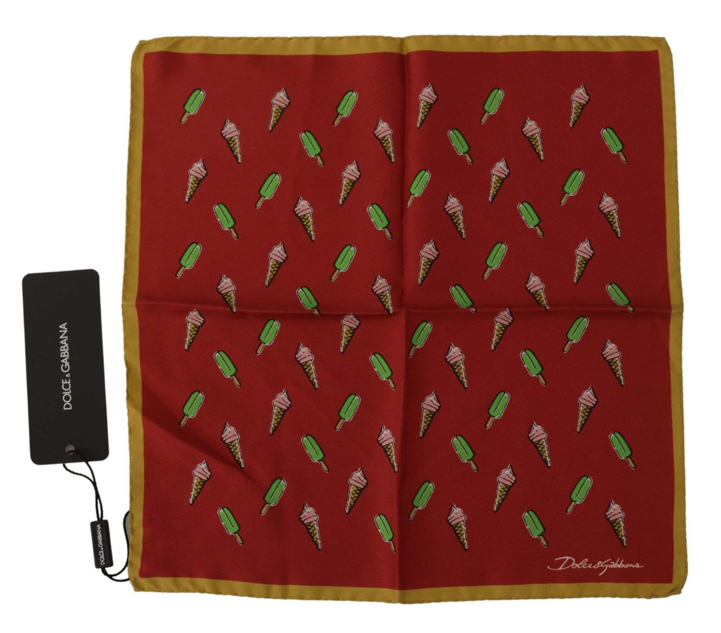 Dolce & Gabbana Elegant Multicolor Silk Men's Square Men's Scarf Size ONE SIZE - 1 Thumbnail
