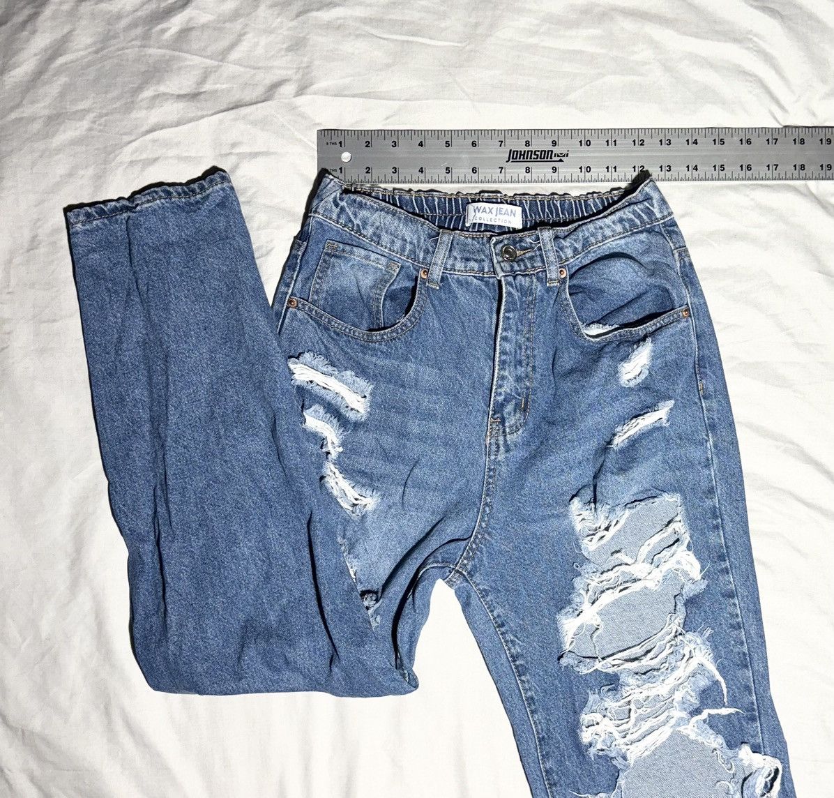 Other Wax Jean Collection Super Distressed High Rise Style Size M Size 30" / US 8 / IT 44 - 6 Thumbnail