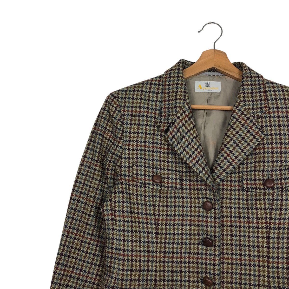Vintage 📌Vintage Wool Jacket Aquascutum Of London Tartan Design Size US M / EU 48-50 / 2 - 8 Thumbnail