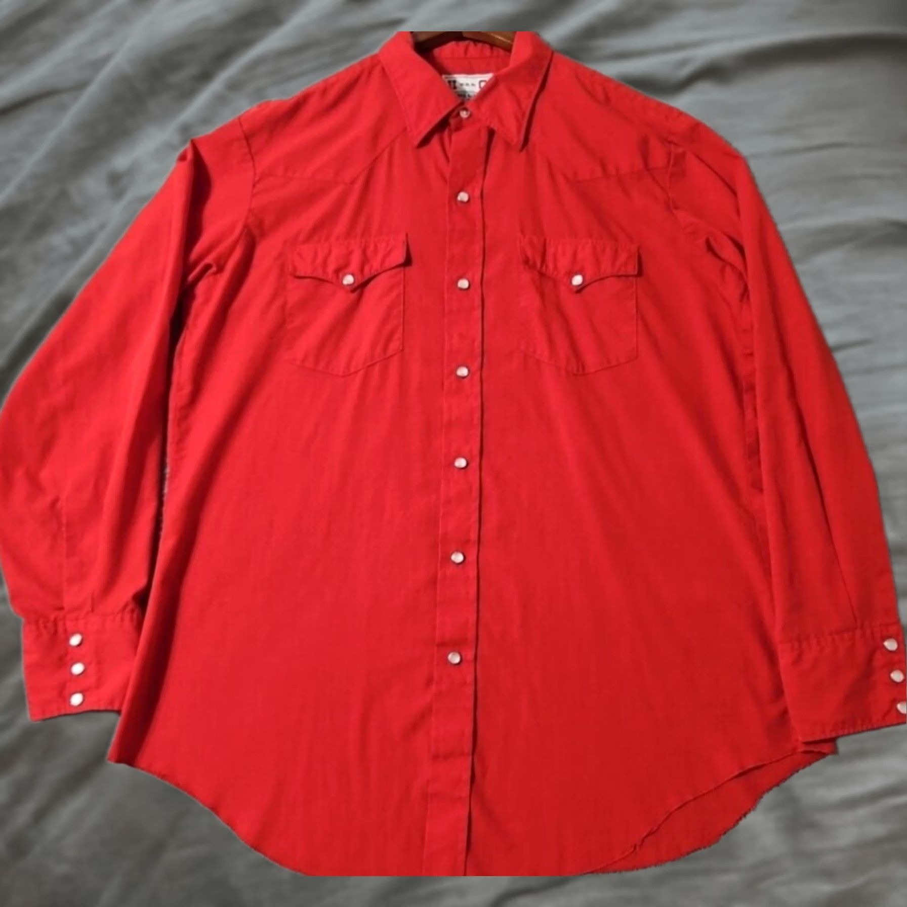 Vintage Vintage H Bar C Red Pearl Snap Western Shirt - Size 17-35 Size US XL / EU 56 / 4 - 1 Thumbnail