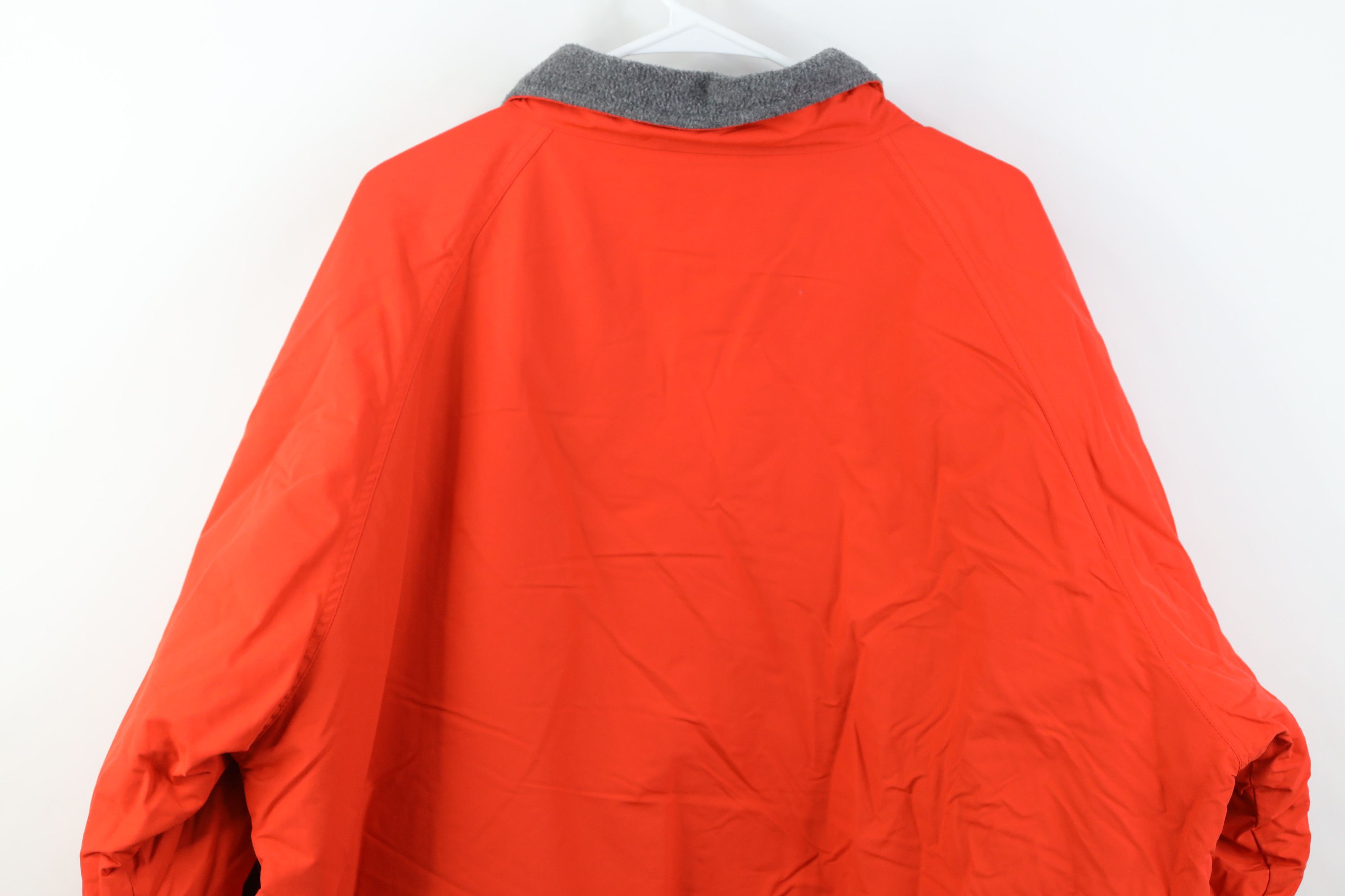 Lands' End Vintage 90s Lands End Fleece Lined Full Zip Jacket Orange Size US XXL / EU 58 / 5 - 15 Thumbnail