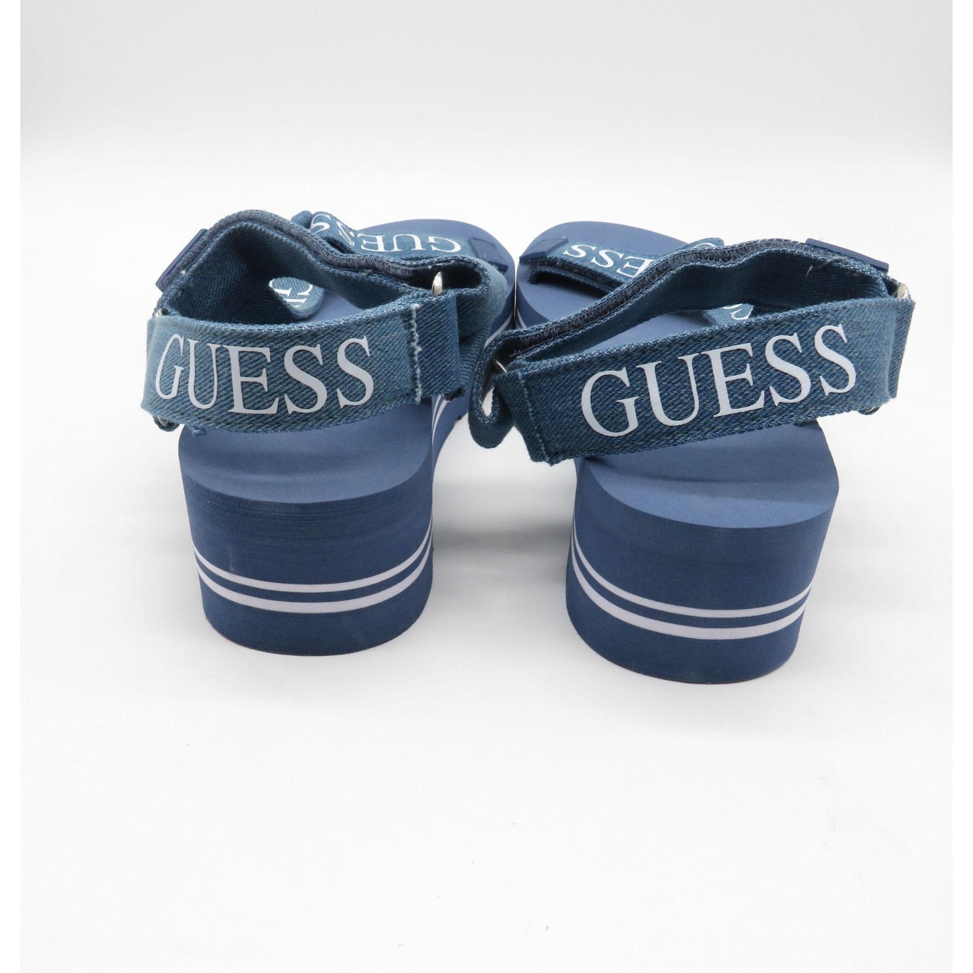 Guess Guess Womens Platform Sandals Medium Blue Fabric Size 9M Adj Size US 9 / IT 39 - 5 Thumbnail
