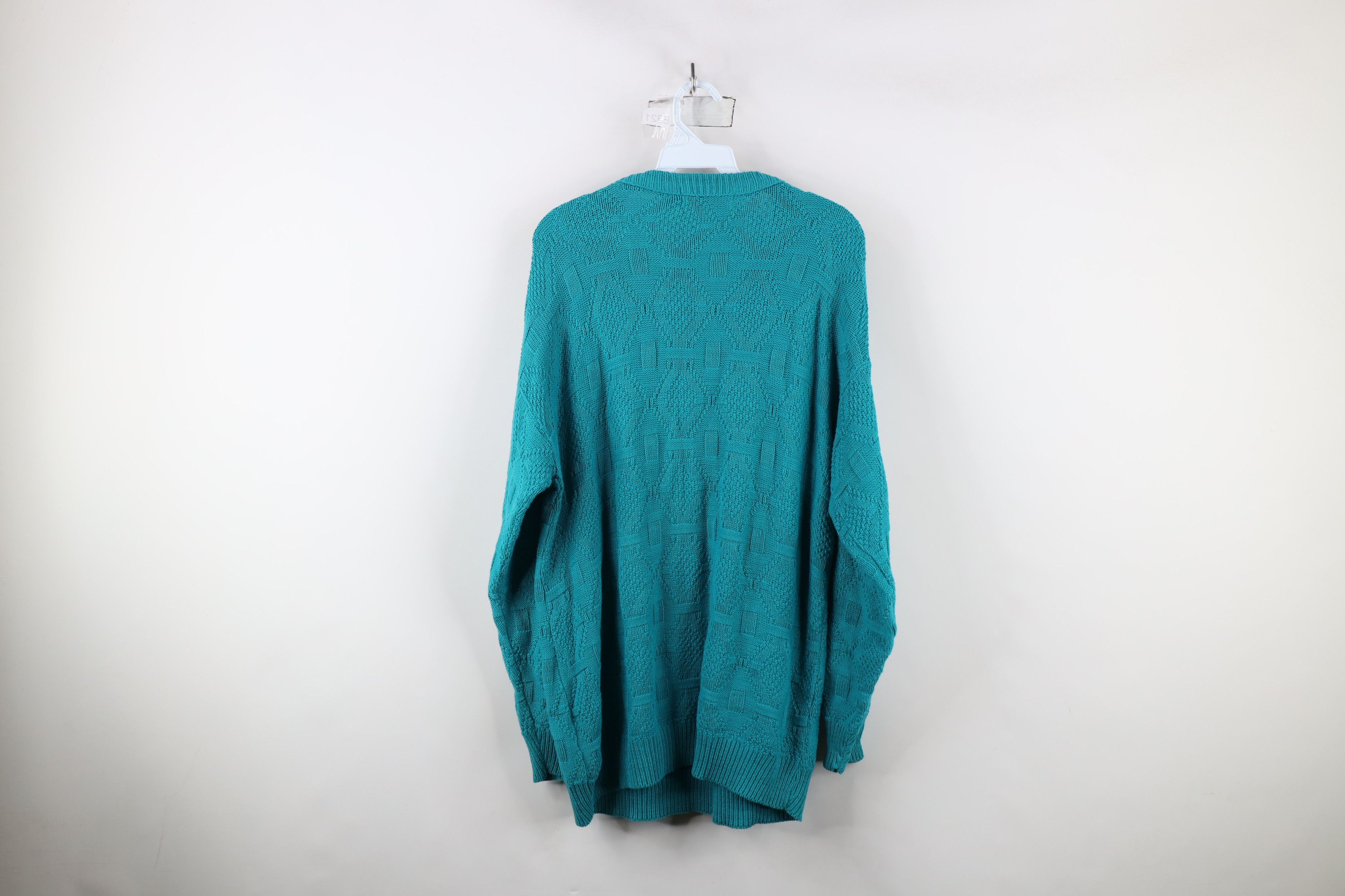 Vintage Vintage 90s Streetwear Geometric Knit Crewneck Sweater USA Size US L / EU 52-54 / 3 - 7 Thumbnail