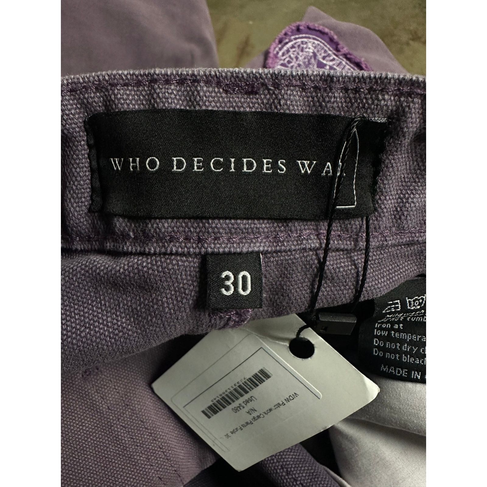 Who Decides War WDW Patchwork Cargo Pants Purple Used 30 Size US 30 / EU 46 - 3 Thumbnail
